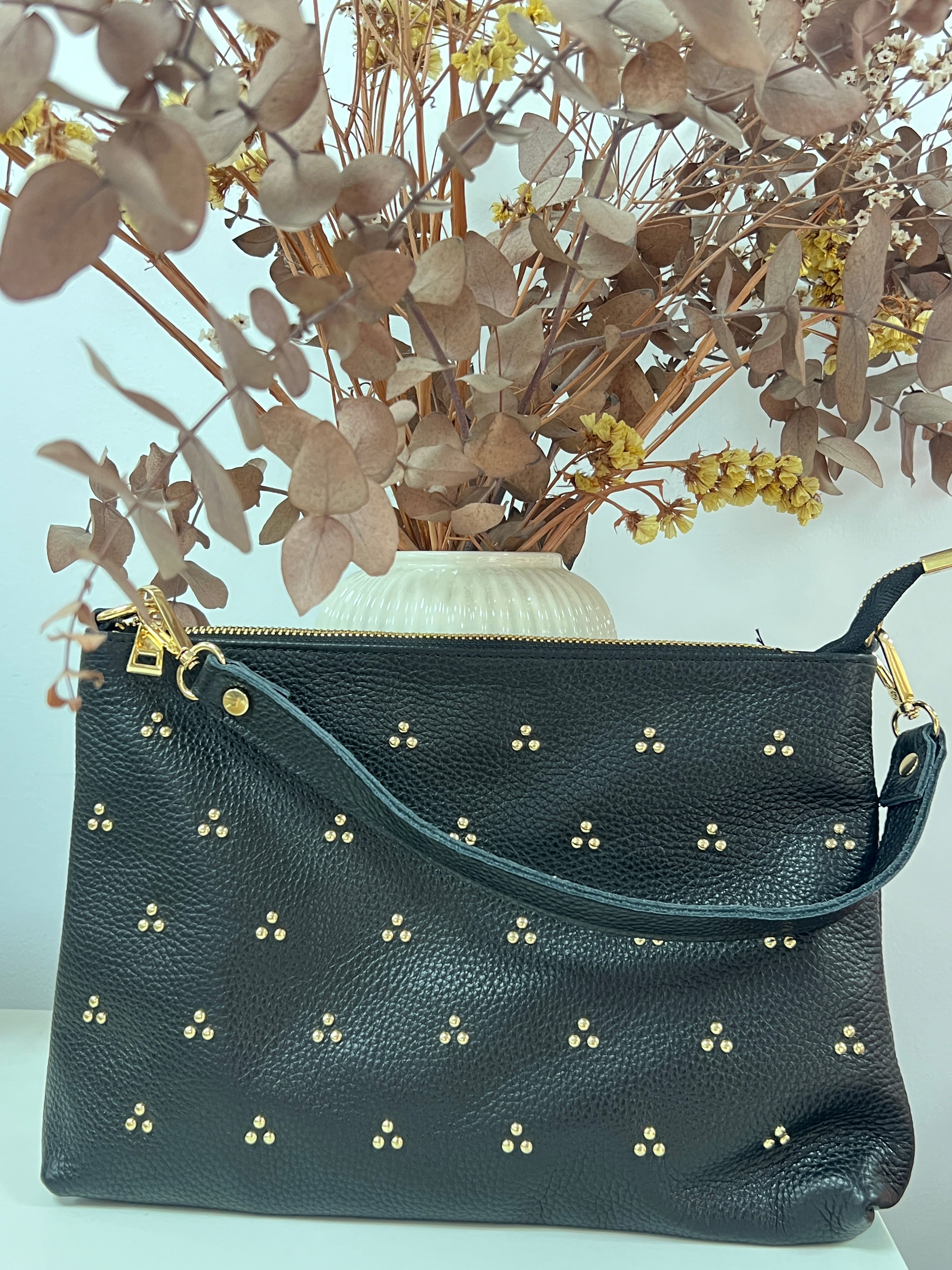 Bolso Piel Tachuelas Asa