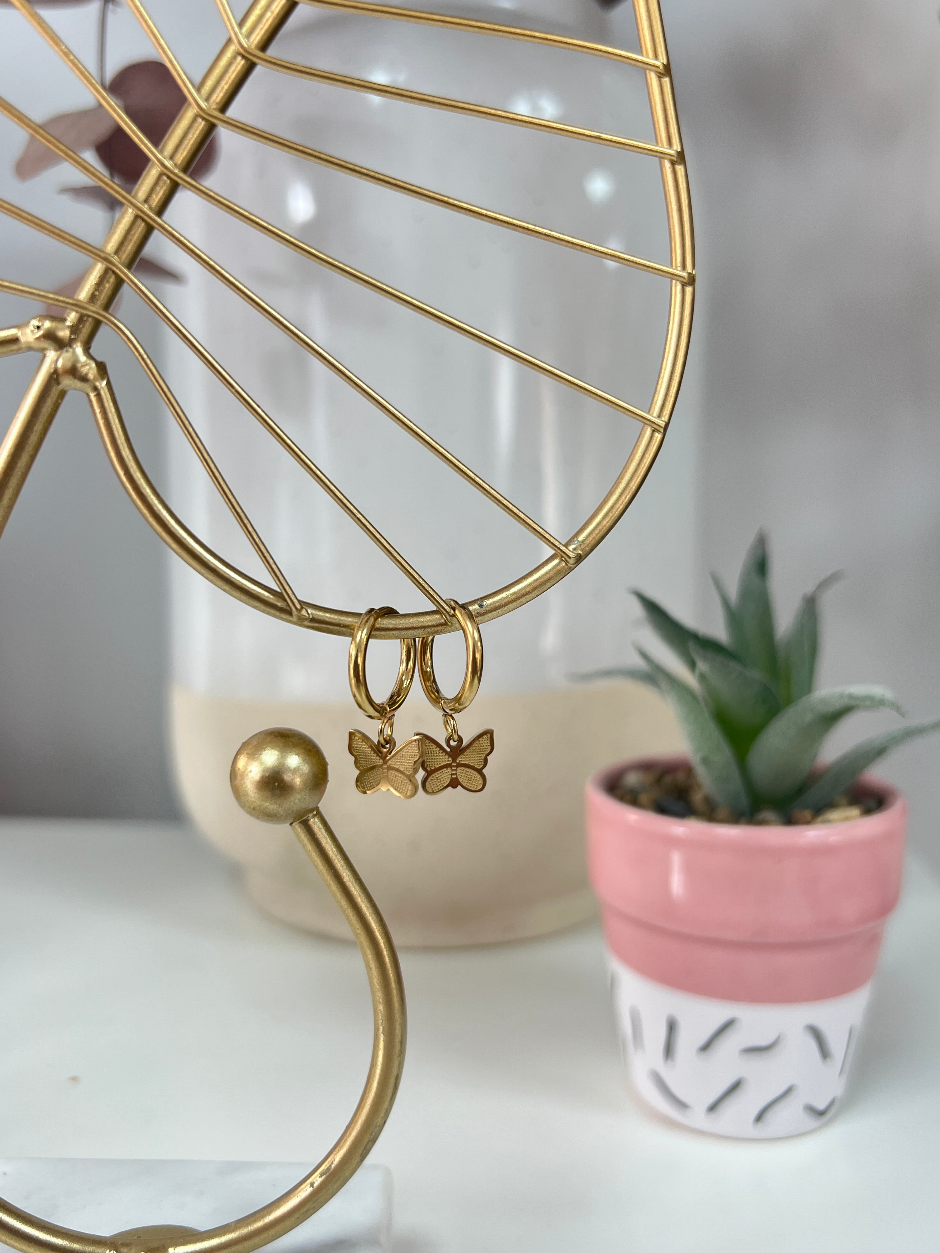 Pendientes Aros Mariposa