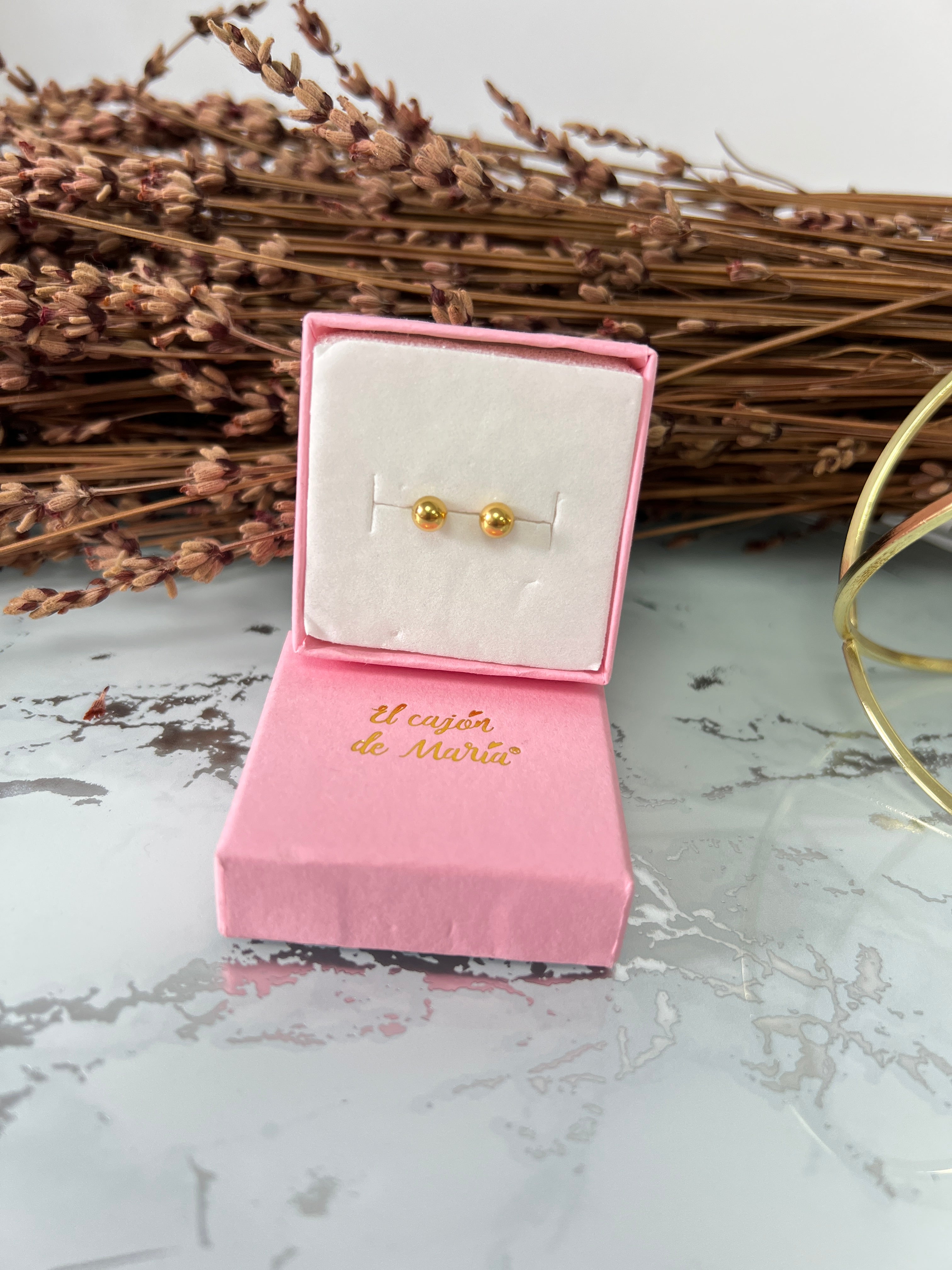 Pendiente mini bolita