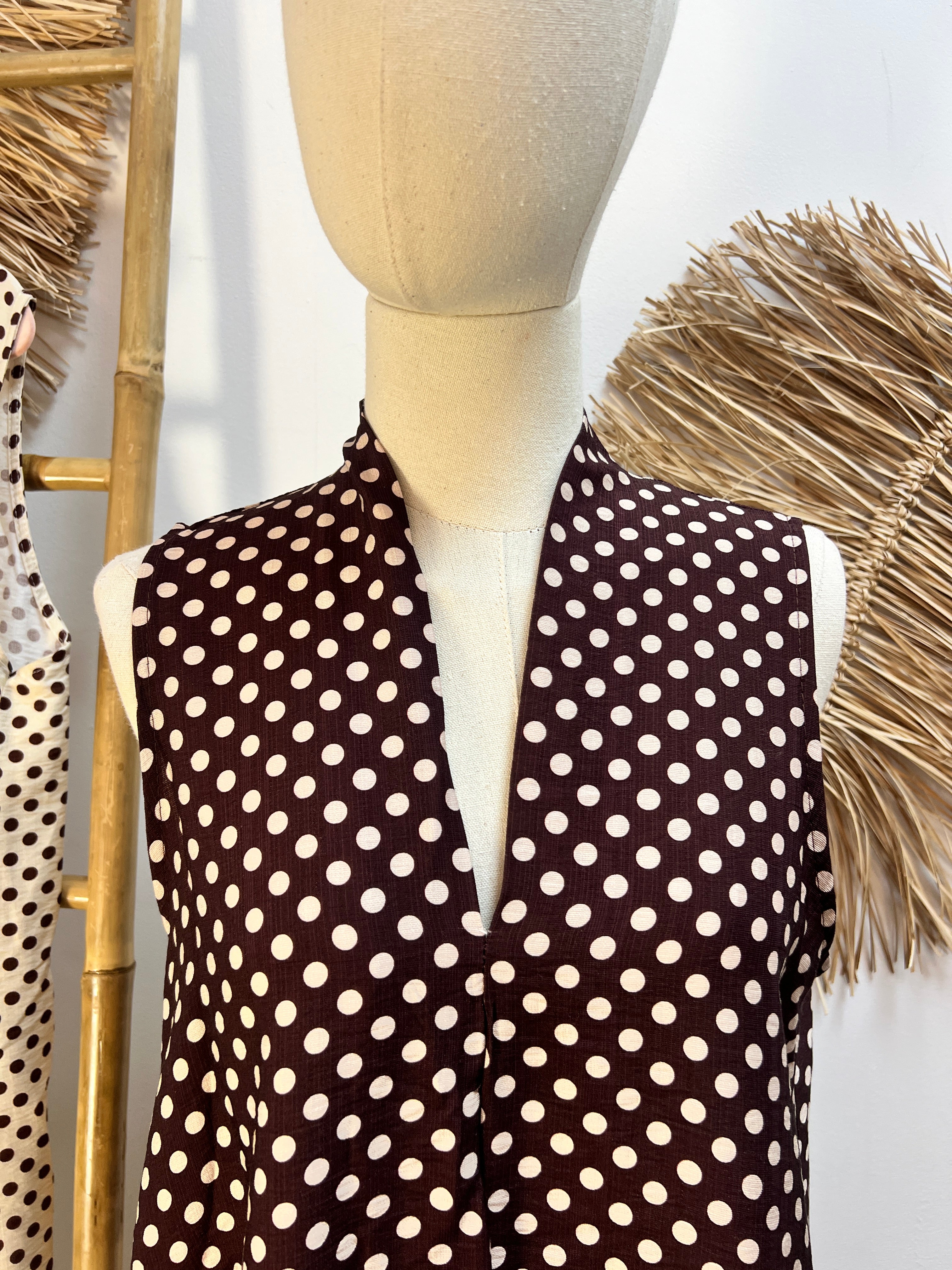 Vestido lunares corto