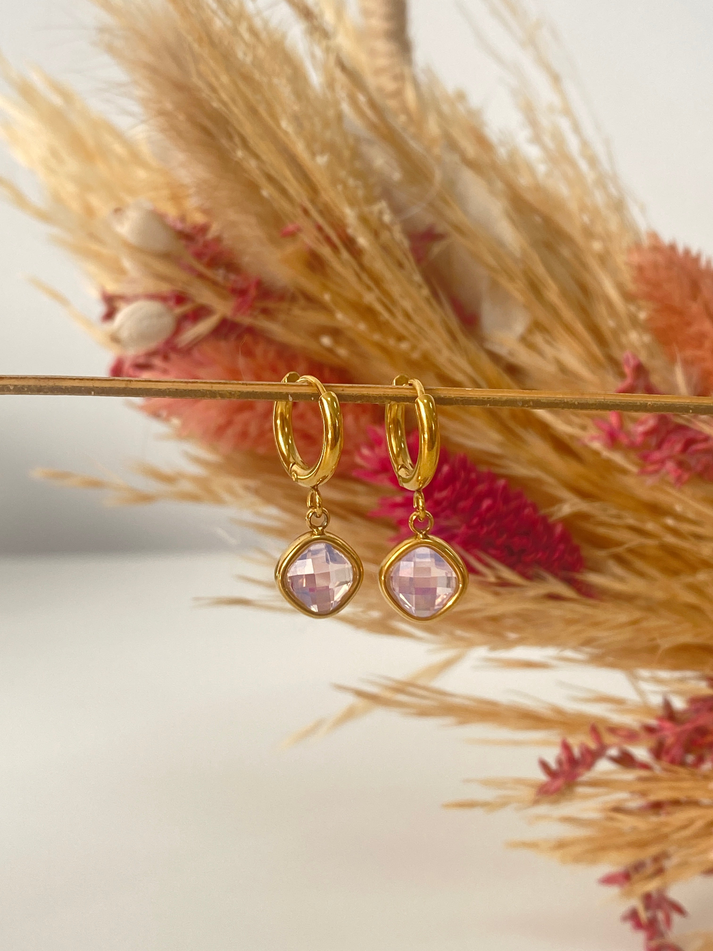 Pendientes Jimena rosa