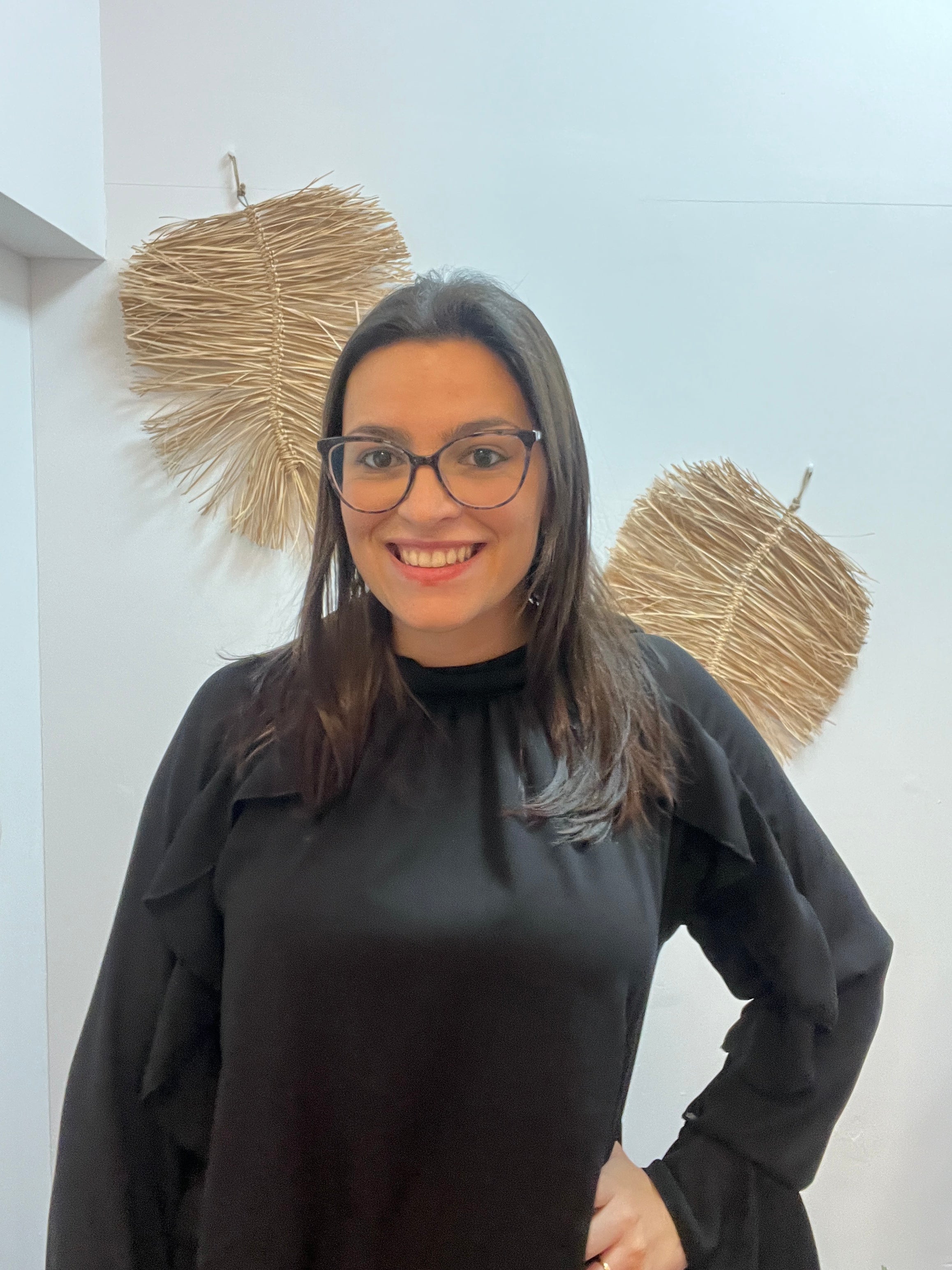 Blusa volantes negra