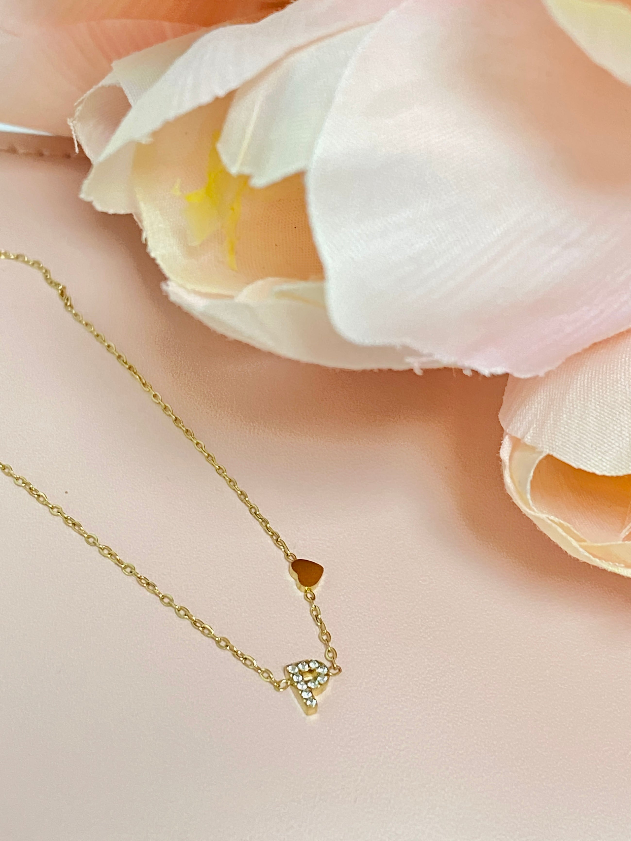 Pulsera cadena inicial circonitas blancas