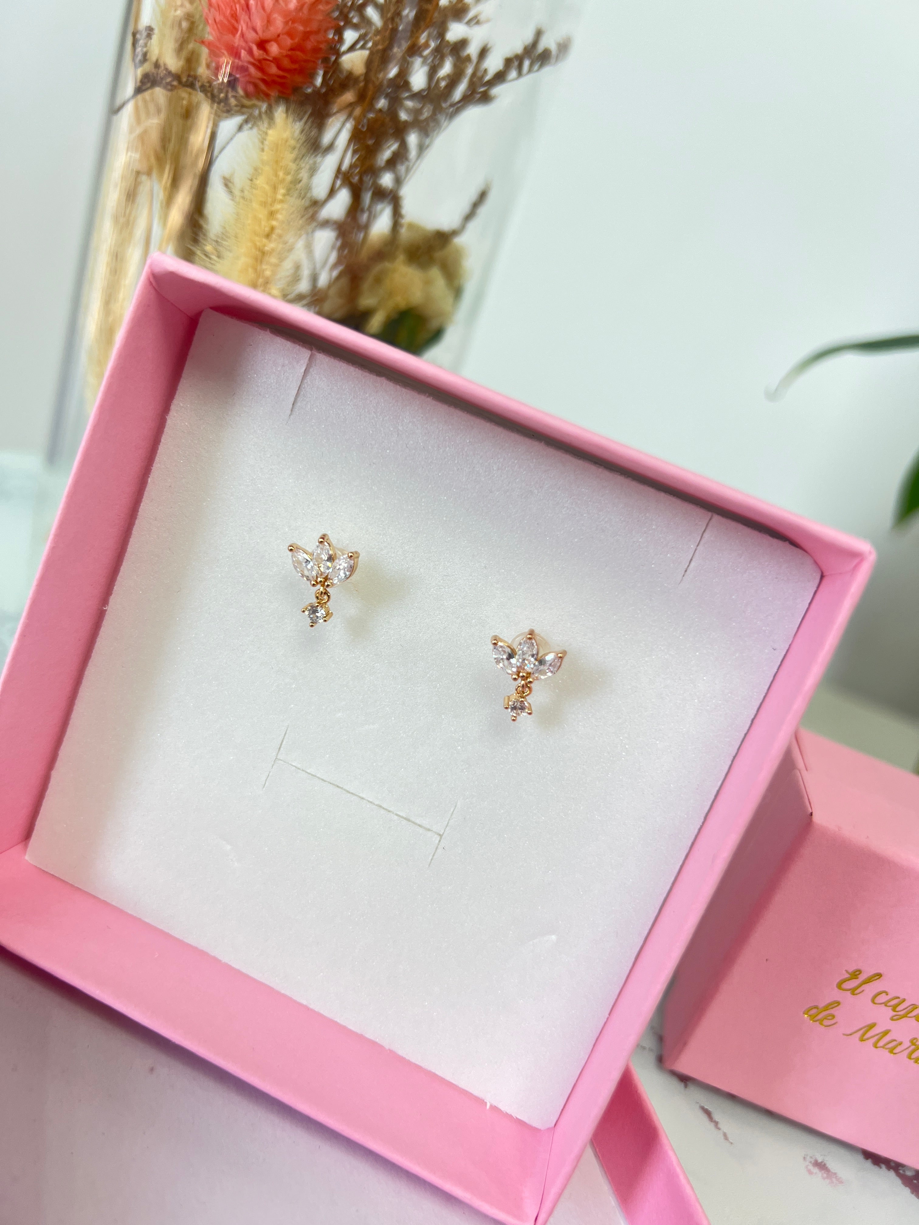 Pendiente Flor de Lotto