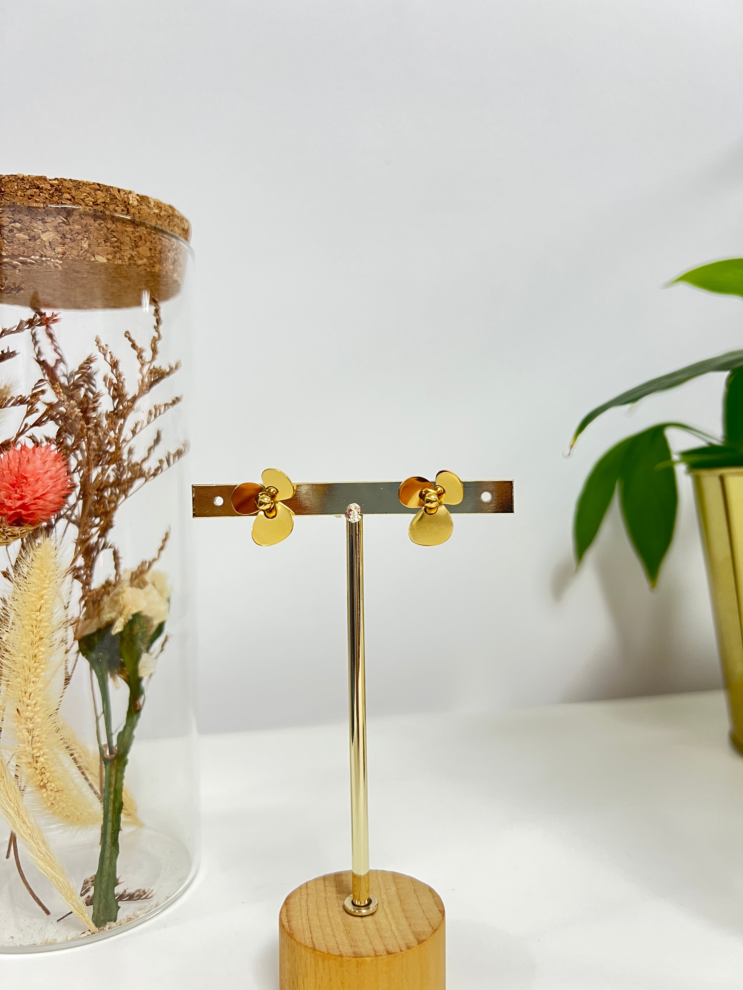 Pendientes Flor Trebol