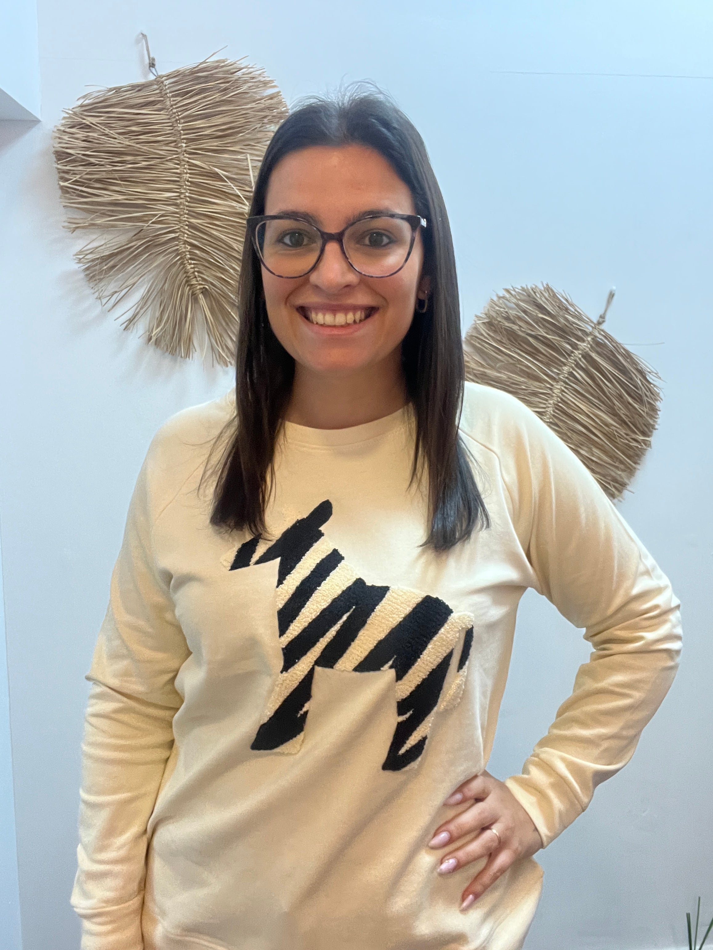 Sudadera print cebra