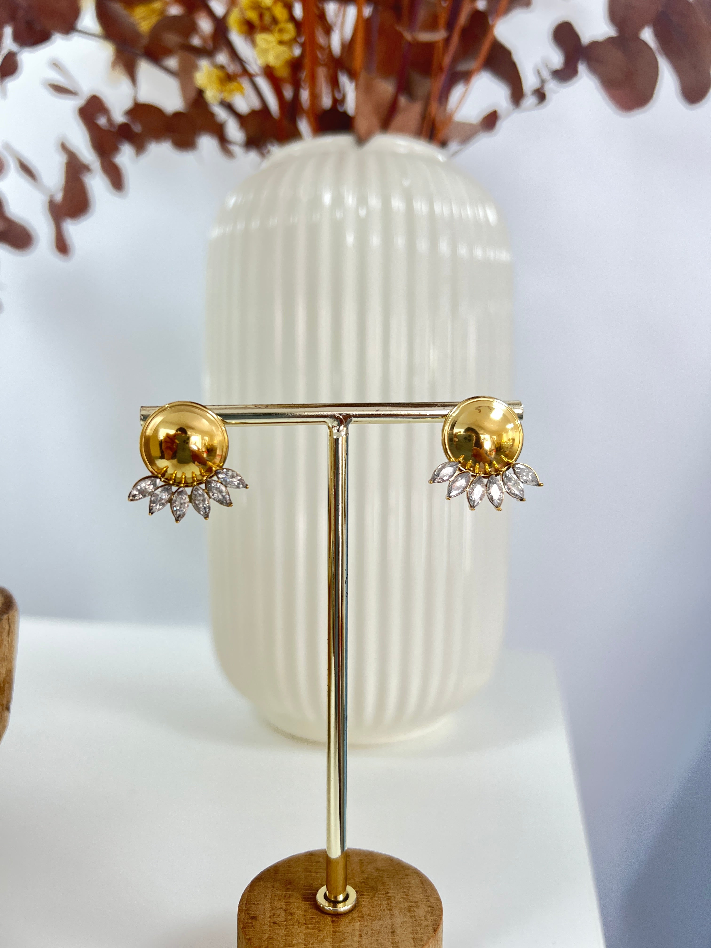 Pendientes Circulo Pétalos