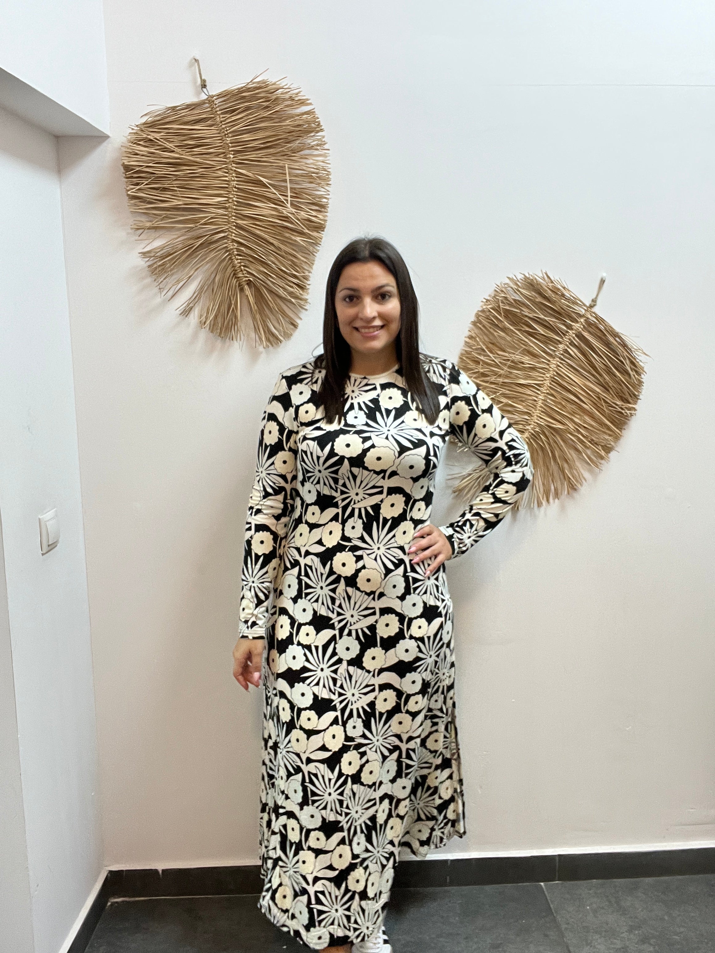 Vestido largo con estampado Tofu CF