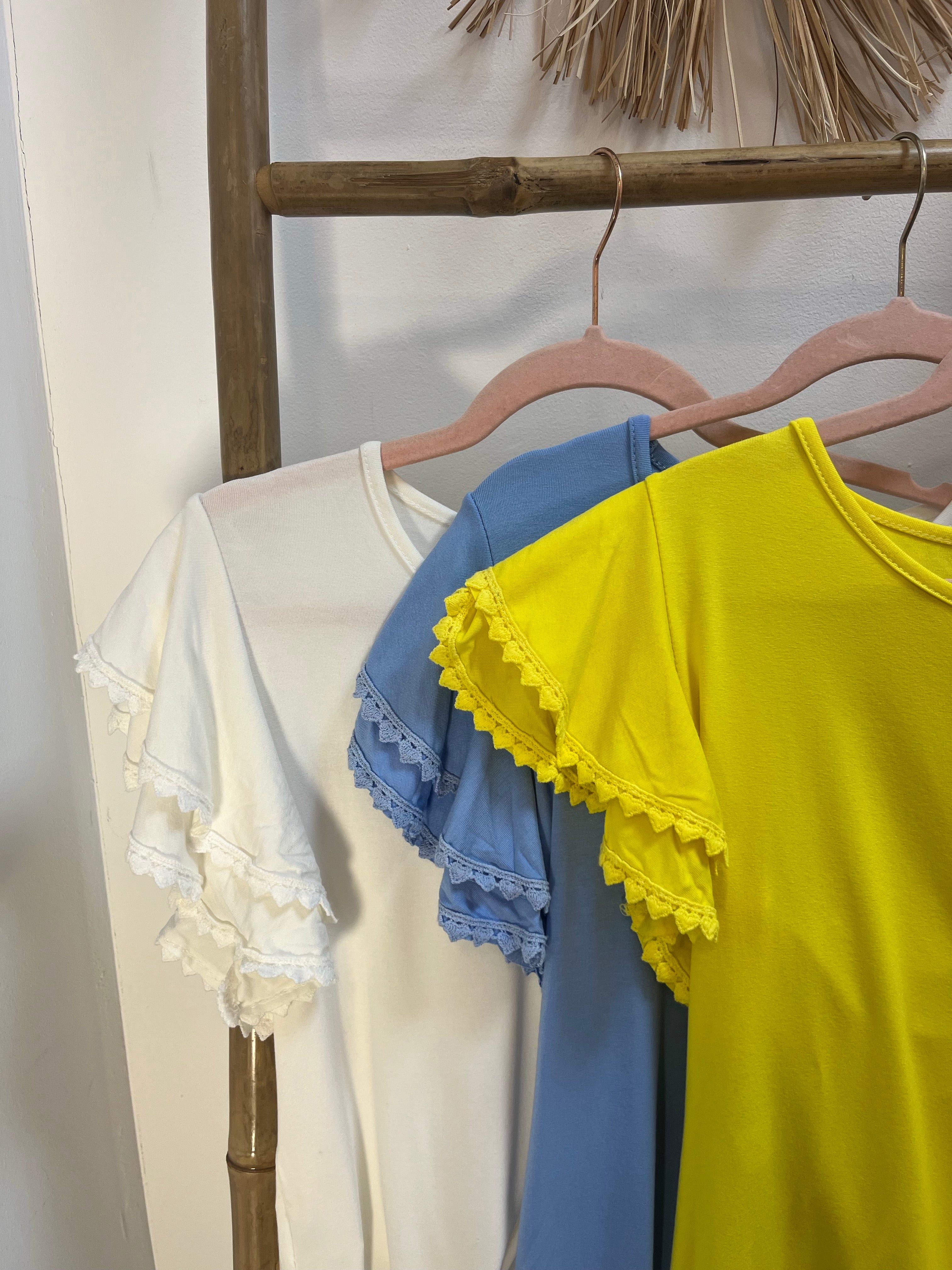 Camiseta volante doble puntilla