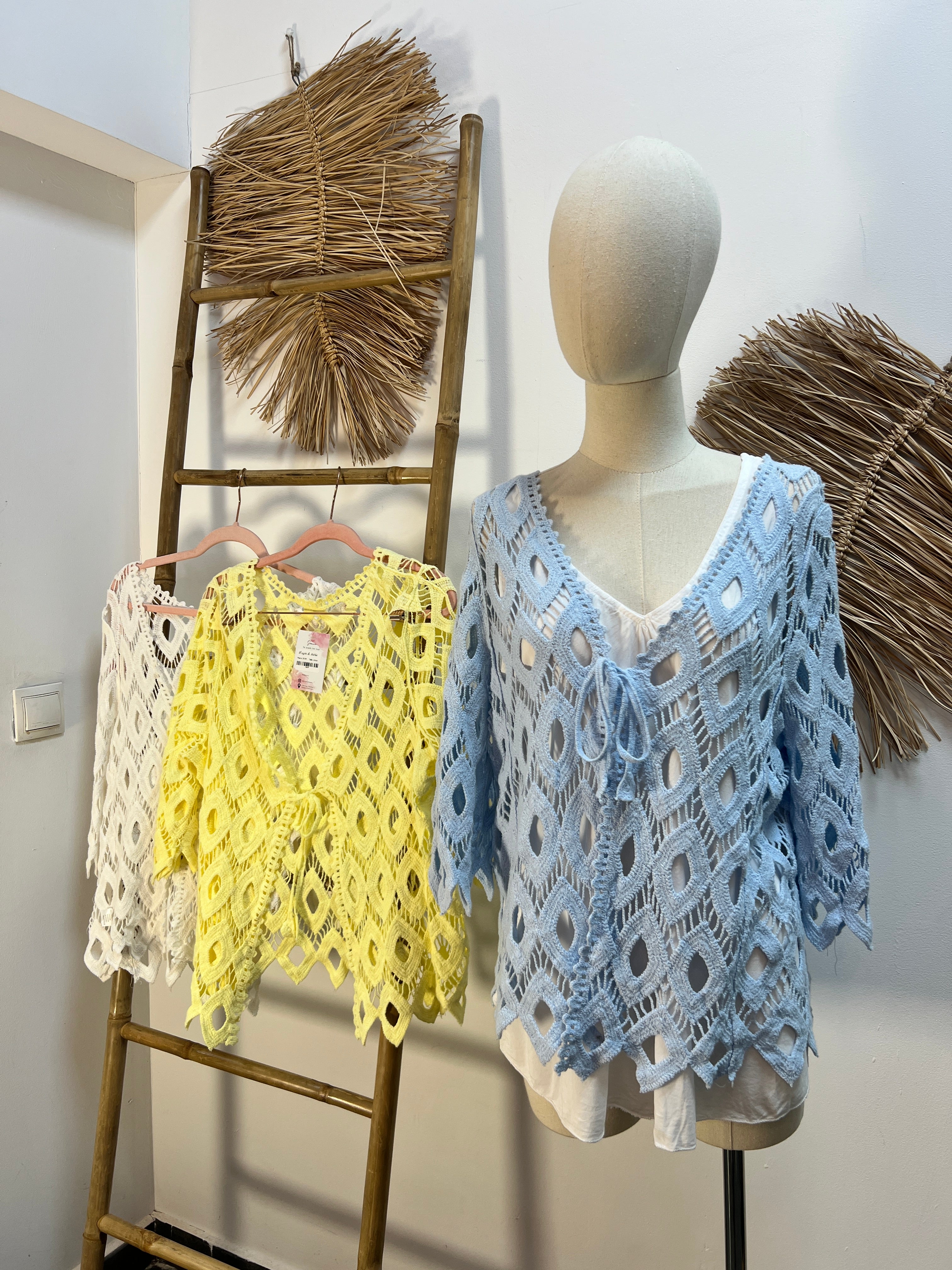 Chaqueta punto abierto