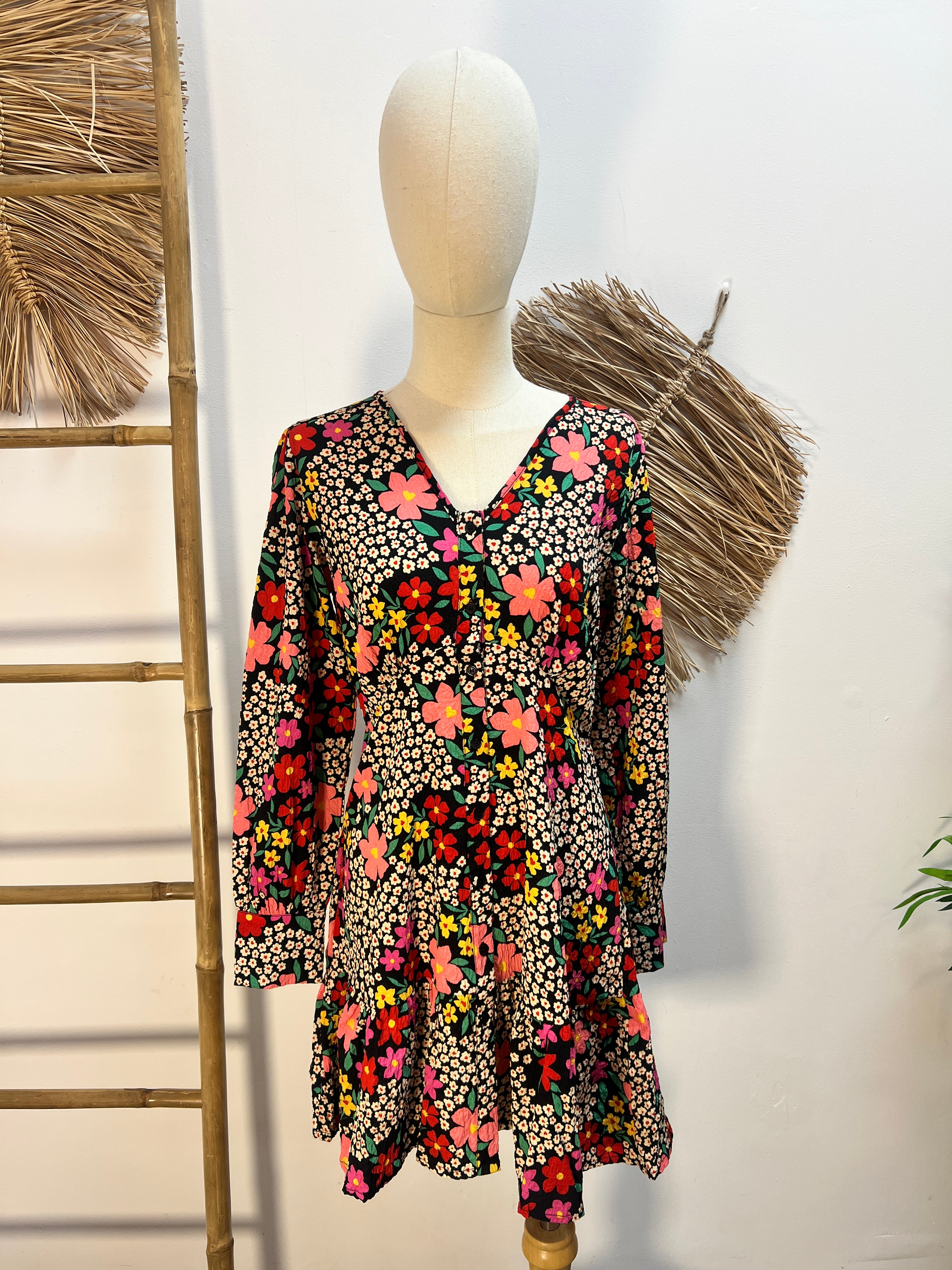 vestido corto con estampado Giardino CF