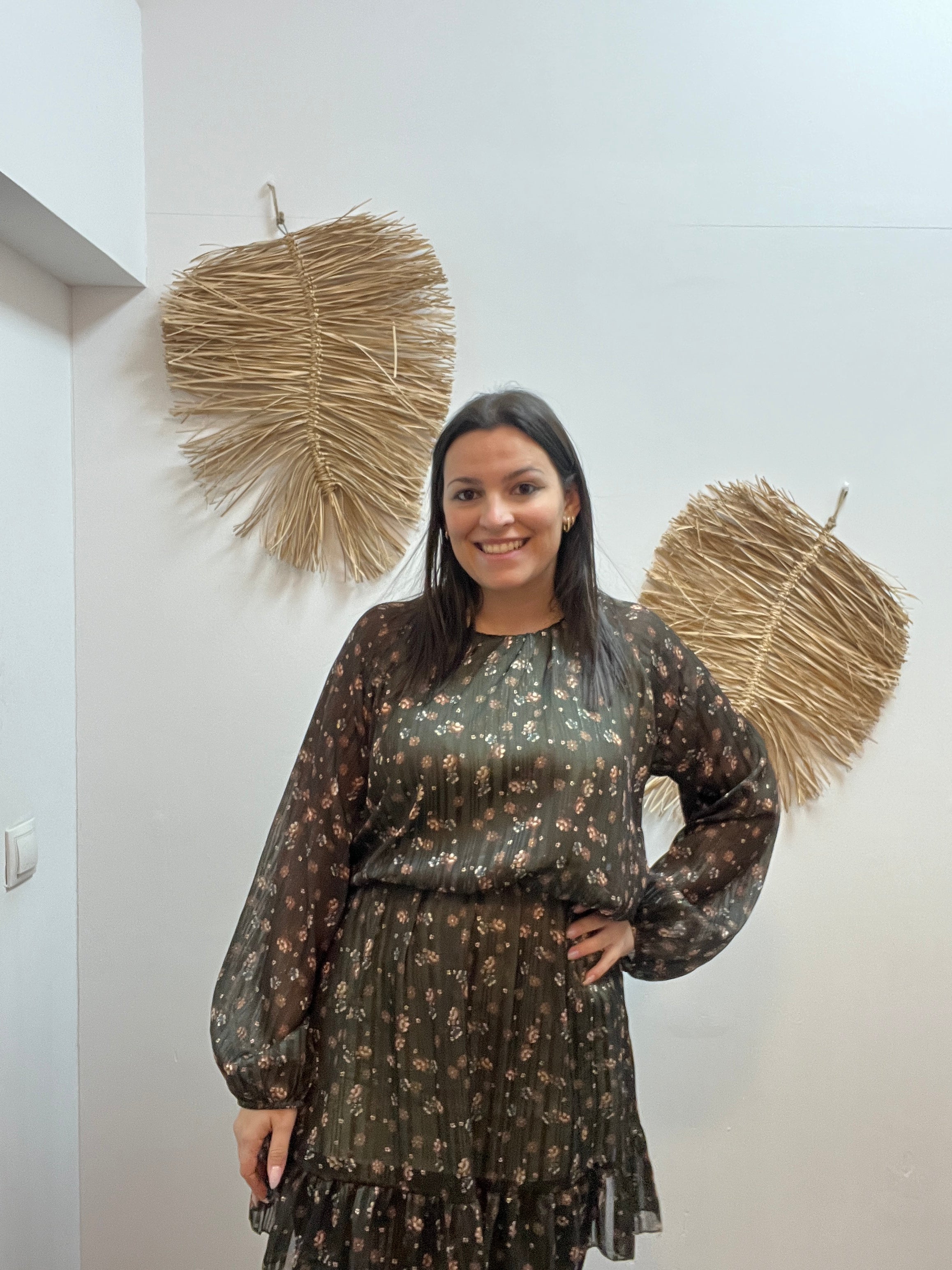 Vestido corto brillos