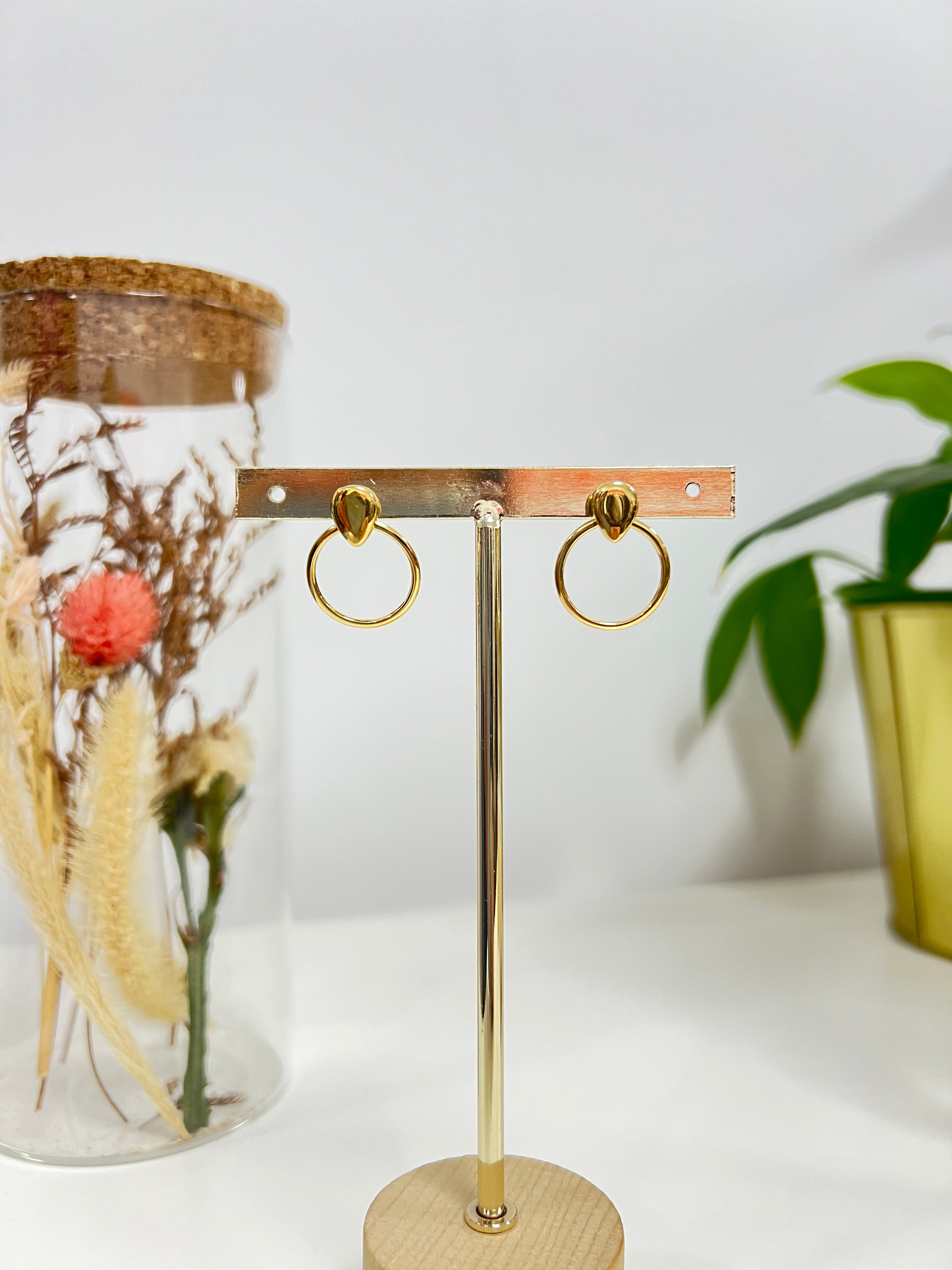 Pendientes Circulo Gota