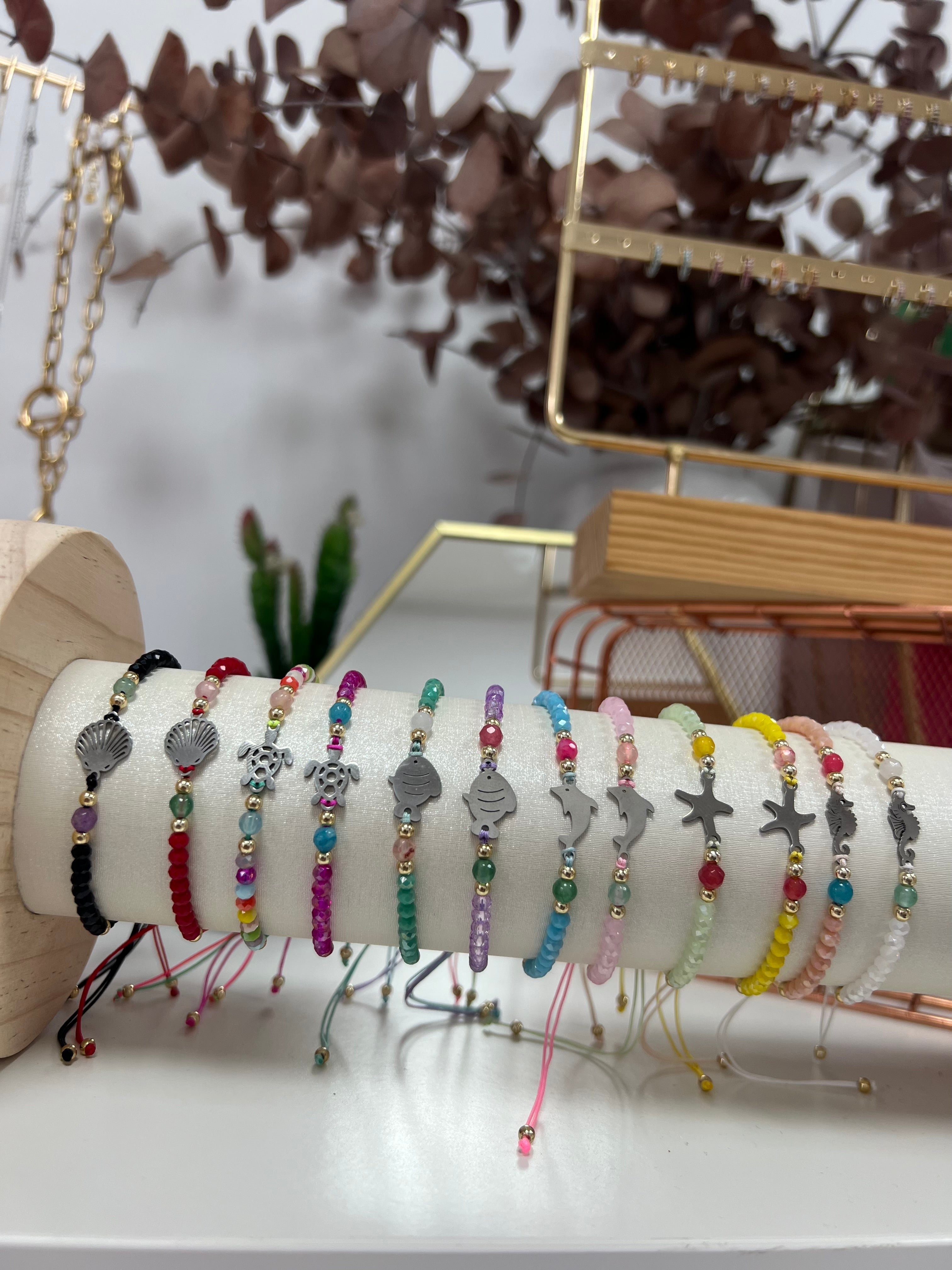 Pulseras Plateado Mar colores