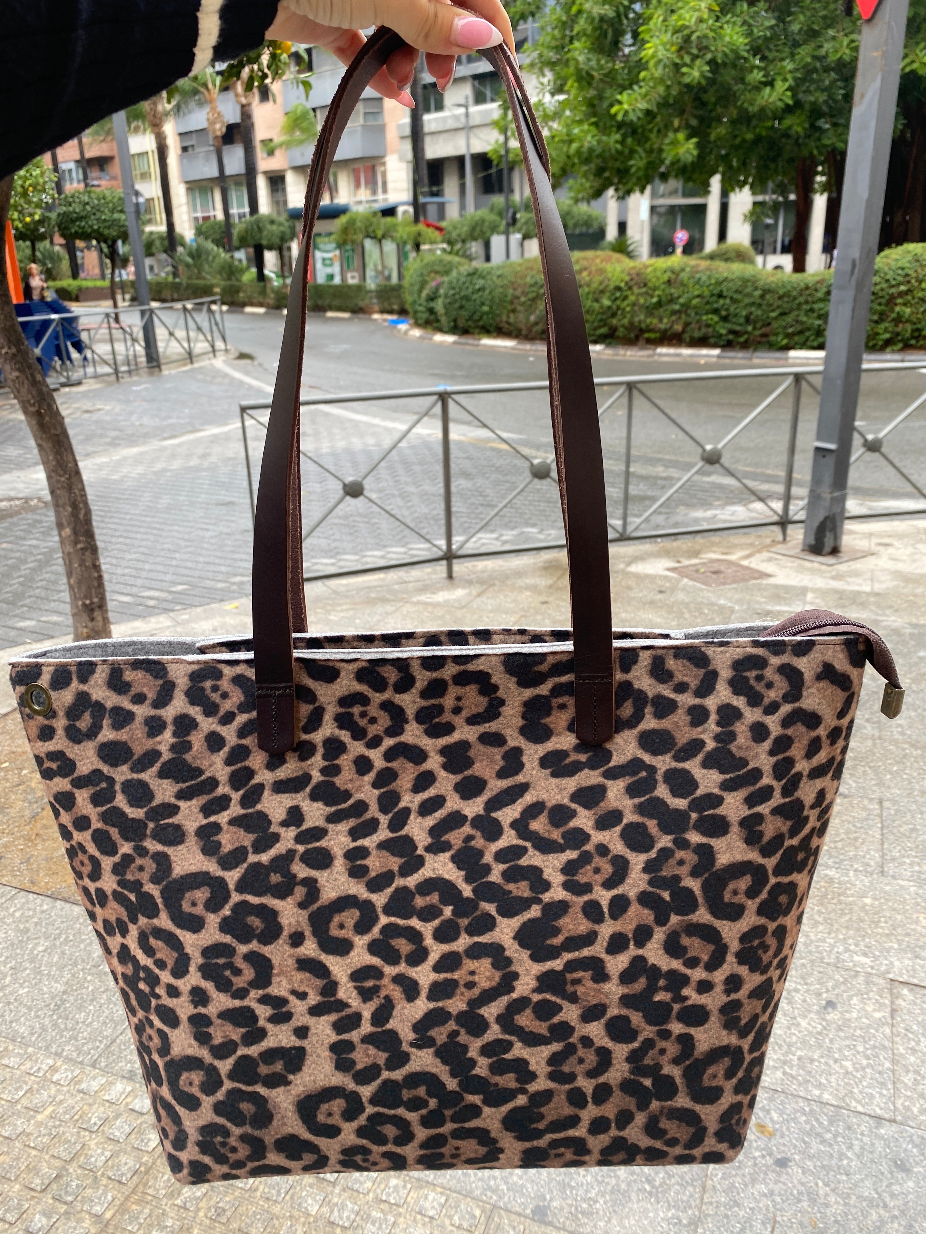 Bolso fieltro print