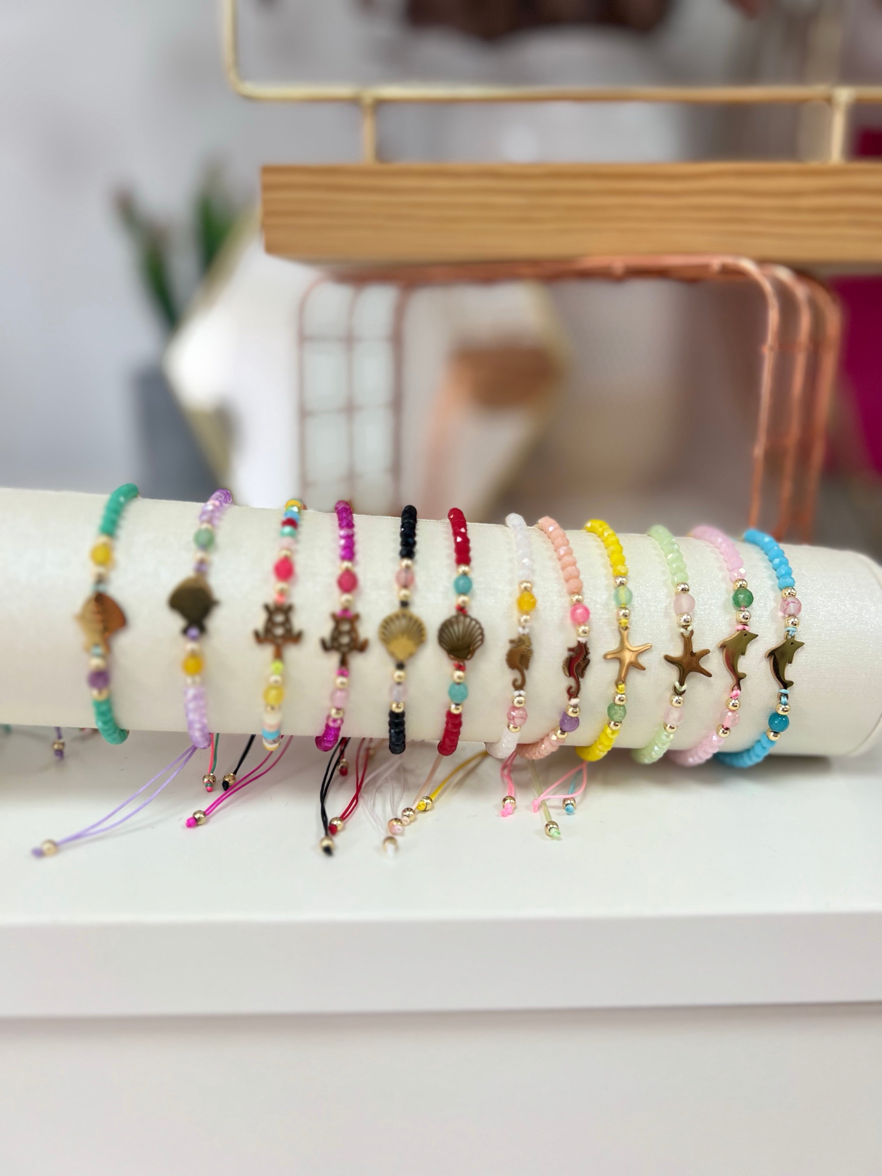 Pulsera Dorada Mar Colores