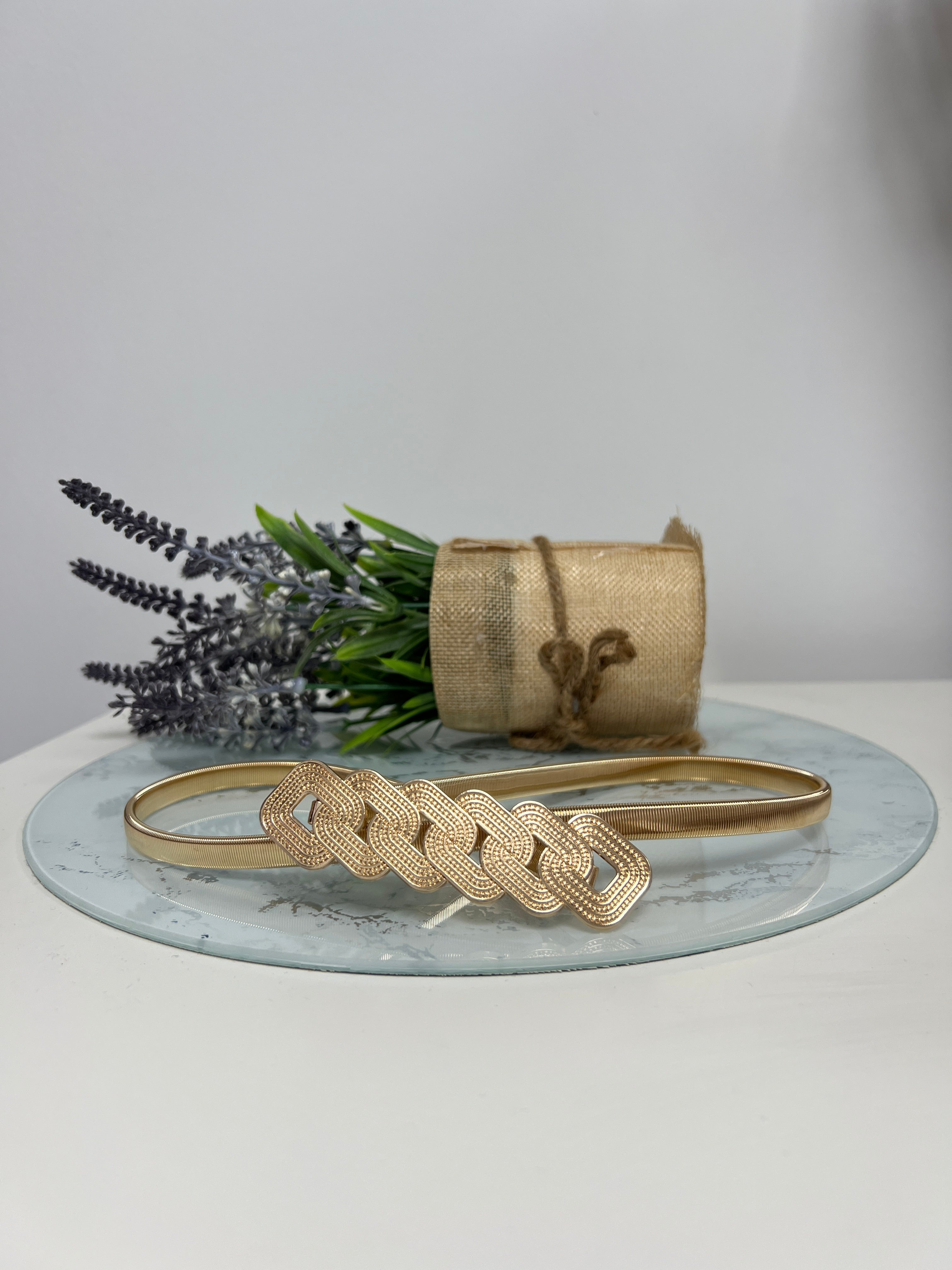 Cinturón enlace dorado