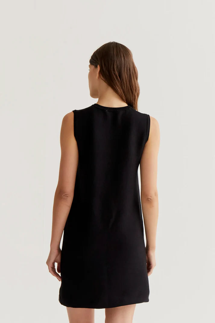 Vestido corto punto negro Compañía Fantástica