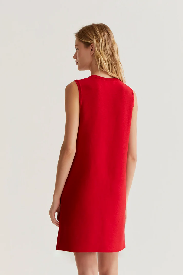 Vestido corto punto rojo Compañía Fantástica