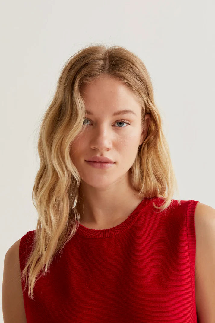 Vestido corto punto rojo Compañía Fantástica