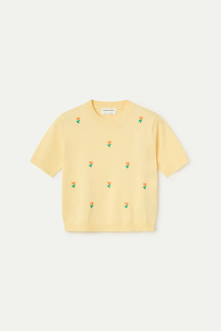 Top punto suave con flores Compañía Fantástica