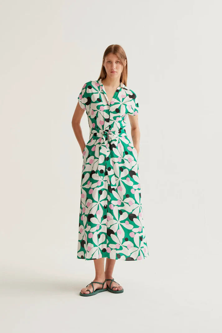 Vestido largo con estampado Hosta Compañía Fantástica