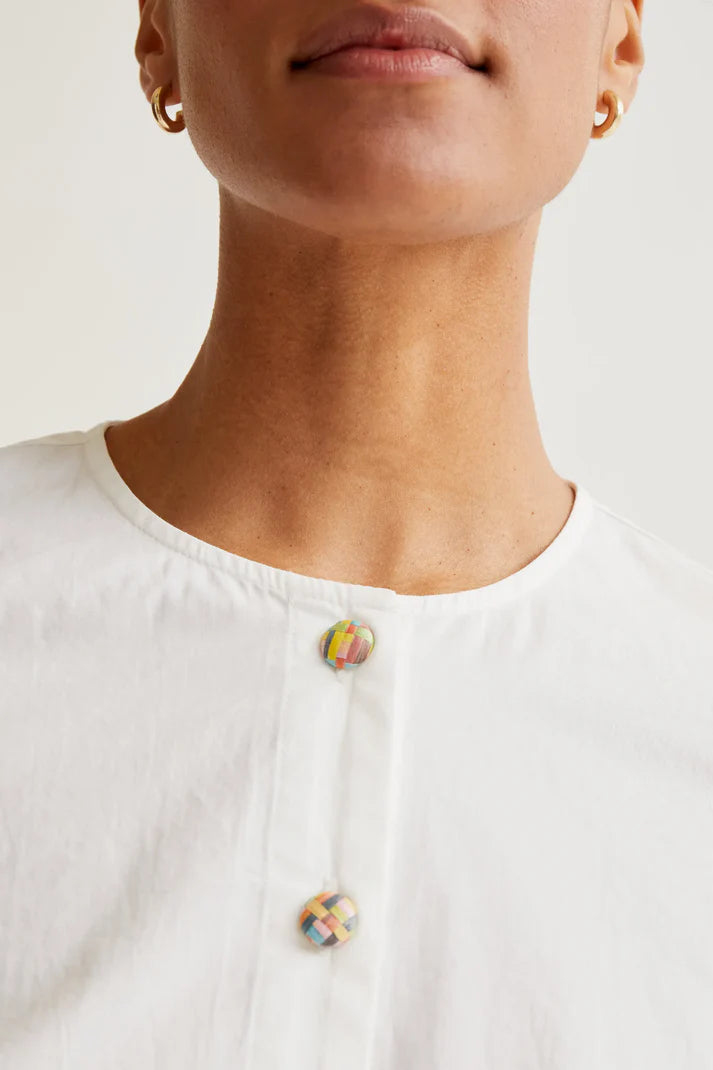 Top 100% algodón con botones multicolor Compañía Fantástica
