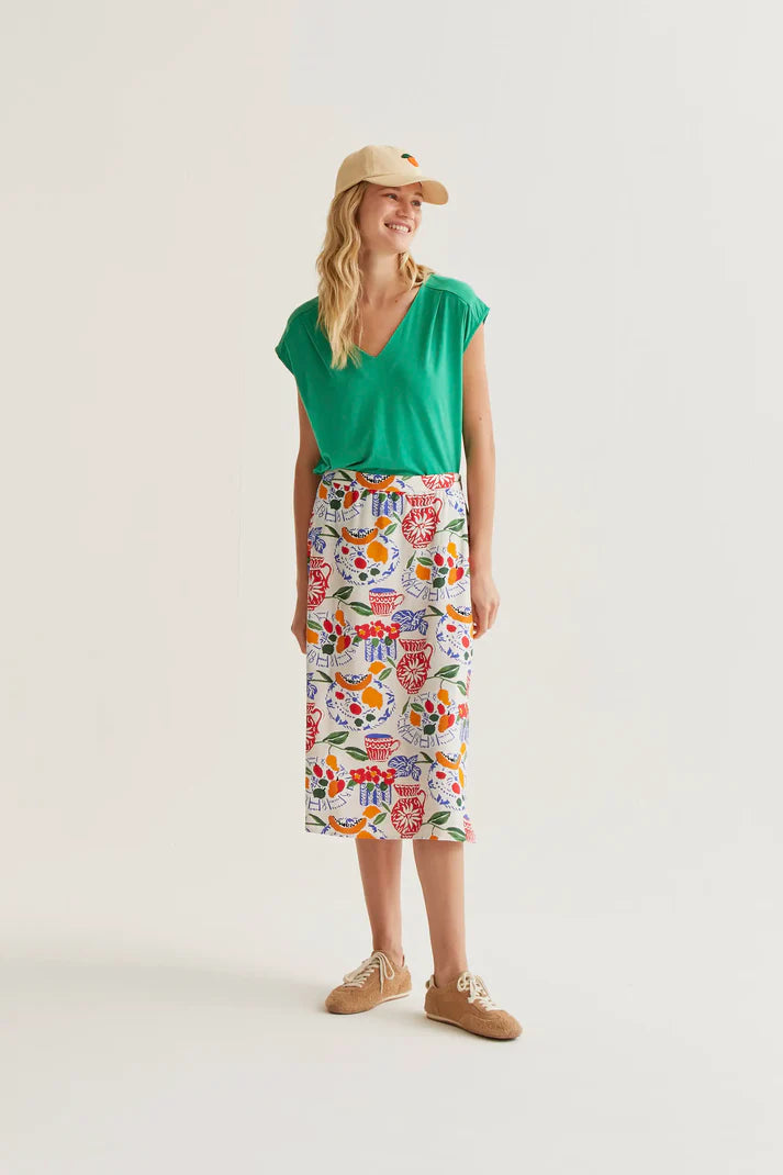 Camiseta verde manga sisa Compañía Fantástica