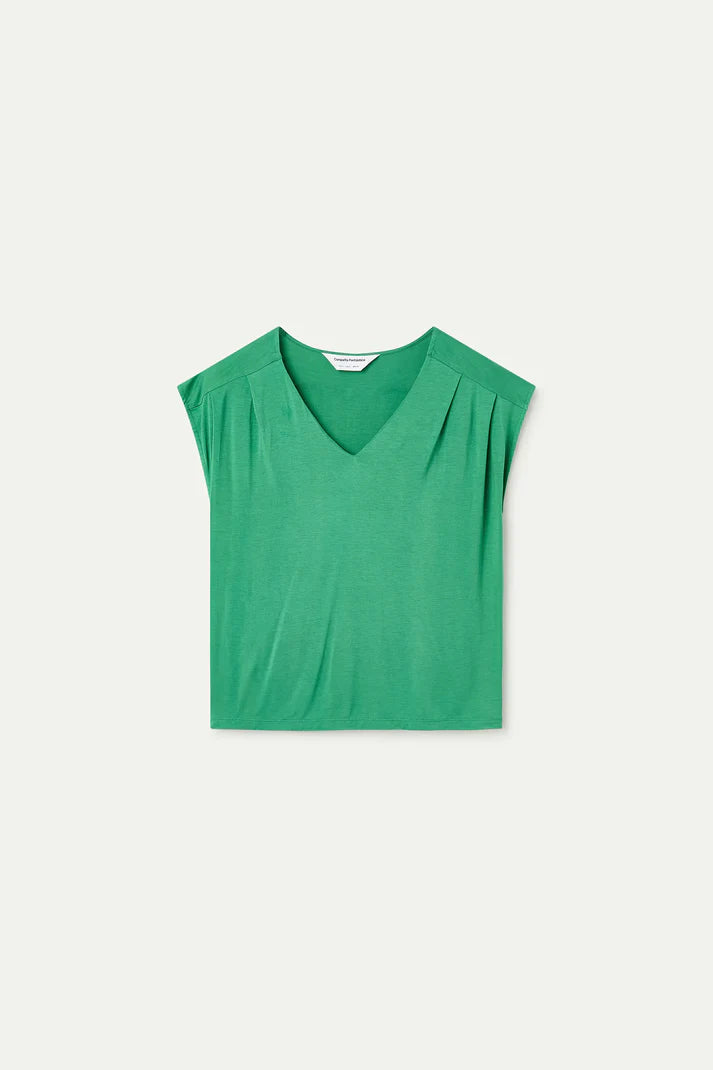 Camiseta verde manga sisa Compañía Fantástica