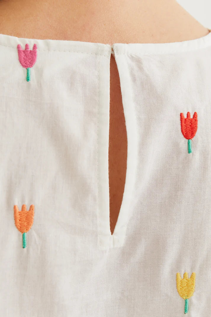 Top 100% algodón con estampado Multi Tulip Compañía Fantástica