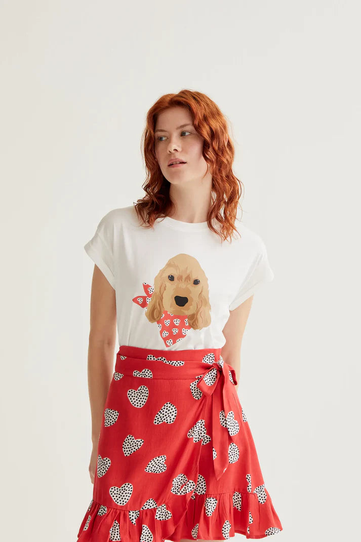 Camiseta con estampado de perrito Coker Compañía Fantástica