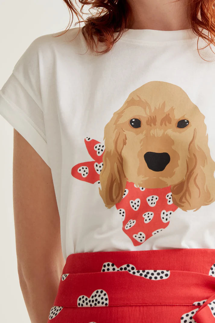Camiseta con estampado de perrito Coker Compañía Fantástica
