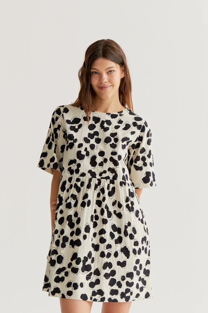 Vestido corto con estampado Dalmatian Compañía Fantástica