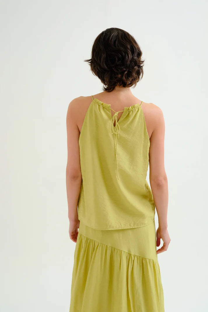 Top halter verde Compañía Fantástica