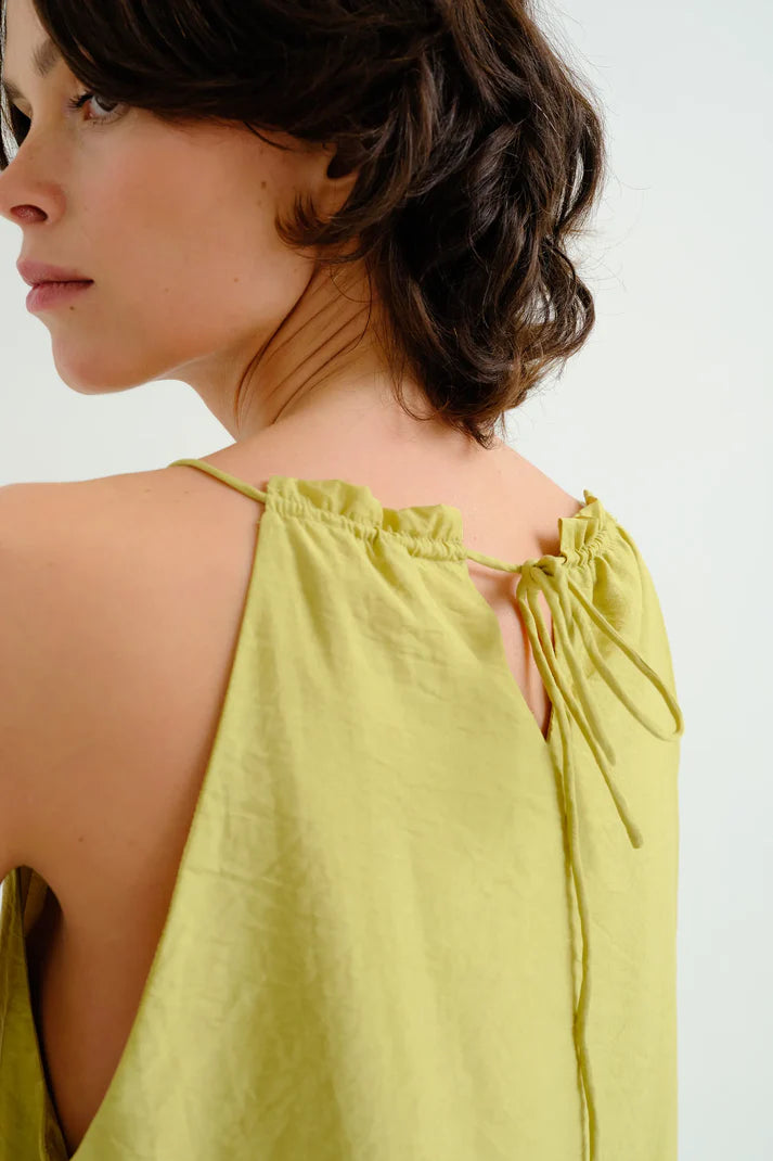 Top halter verde Compañía Fantástica