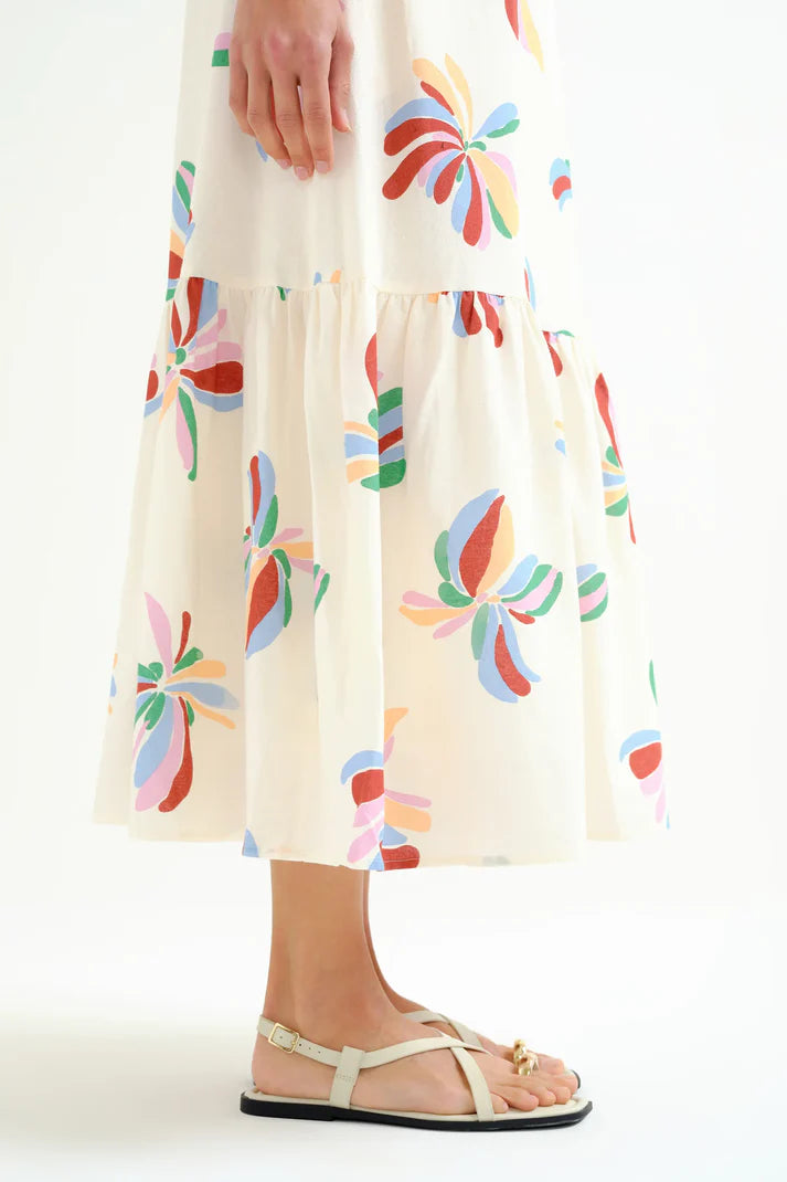 Vestido largo con estampado Monarda Compañía Fantástica
