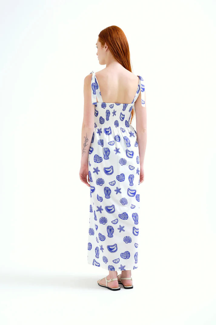 Vestido largo con estampado Lobster Compañía Fantástica