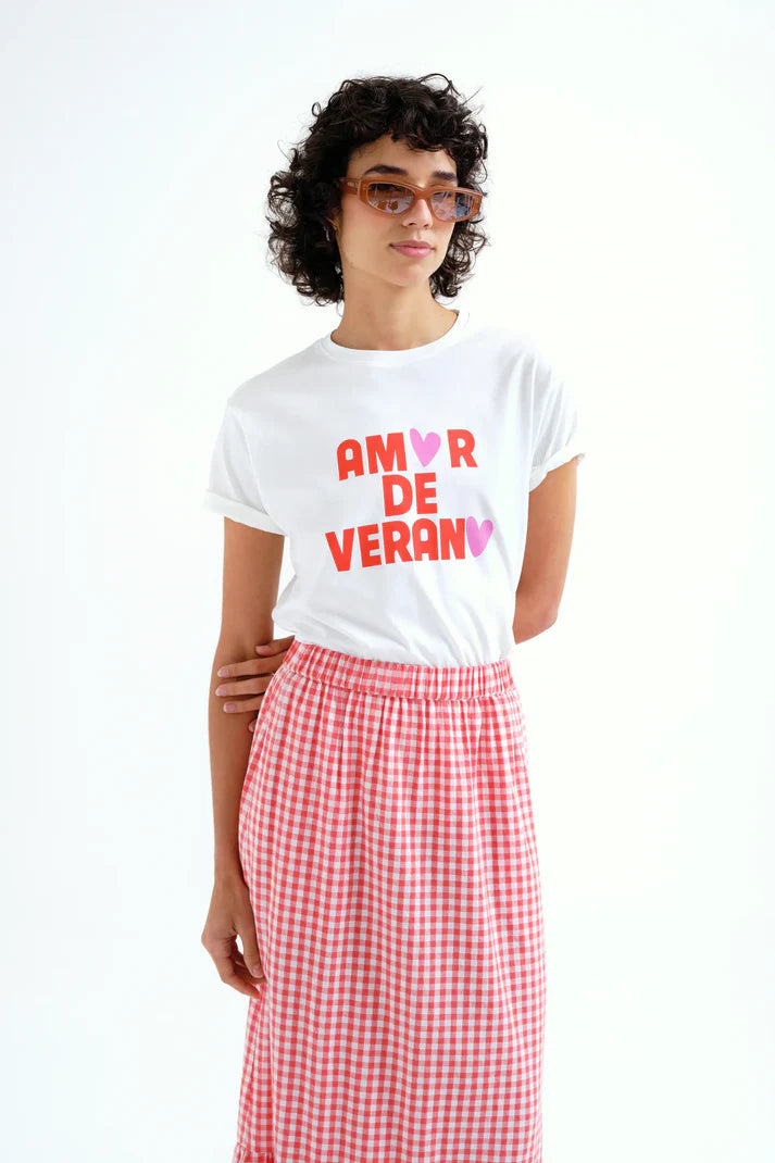 Camiseta con estampado "Amor de verano" Compañía Fantástica