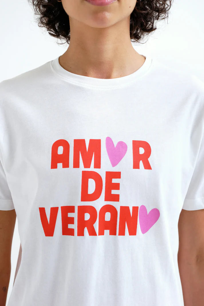 Camiseta con estampado "Amor de verano" Compañía Fantástica