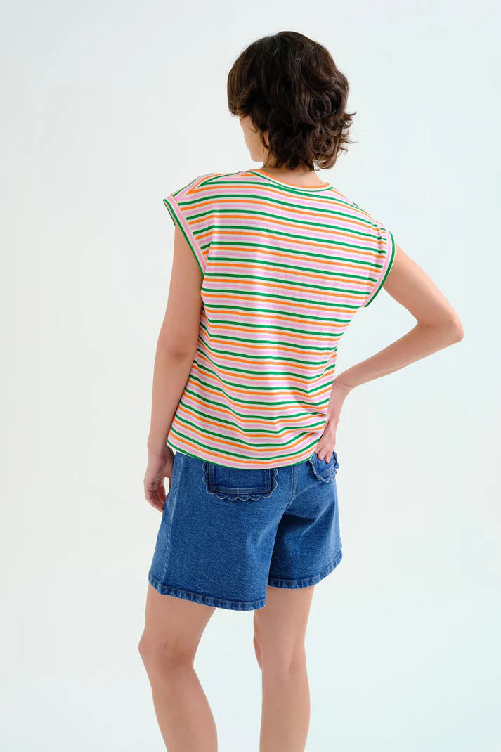 Camiseta con estampado de raya especial multicolor Compañía Fantástica