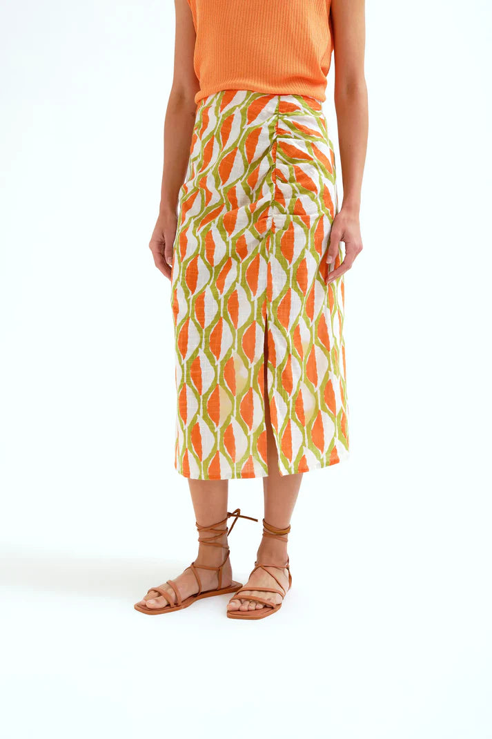 Vestido midi con estampado Aloe