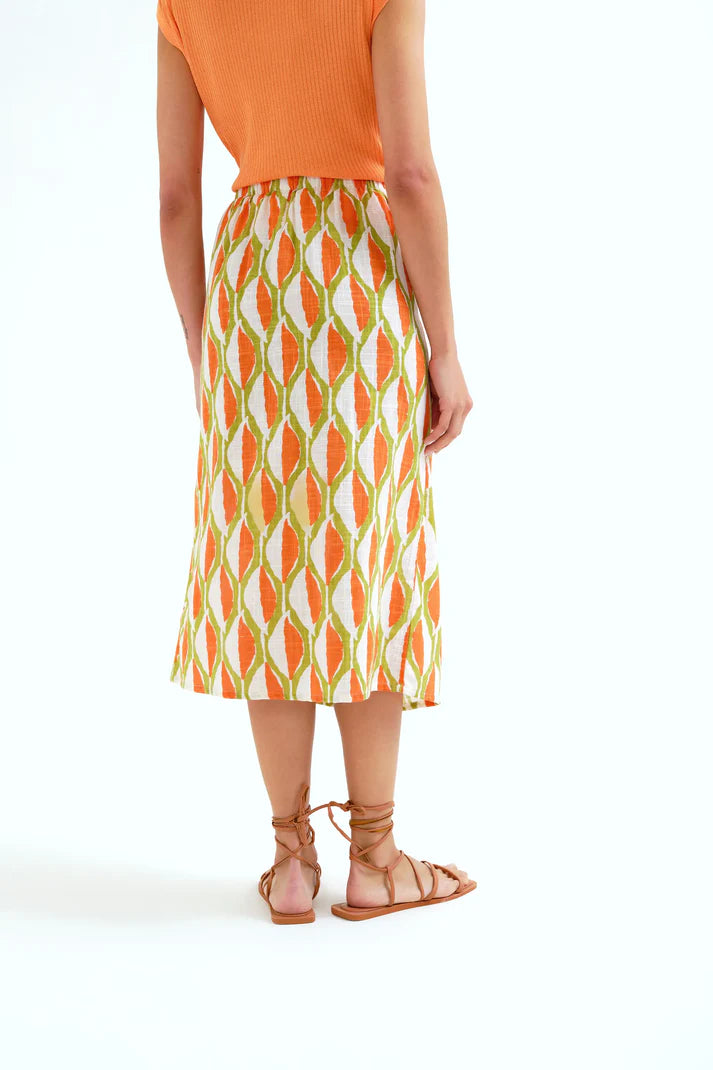 Vestido midi con estampado Aloe