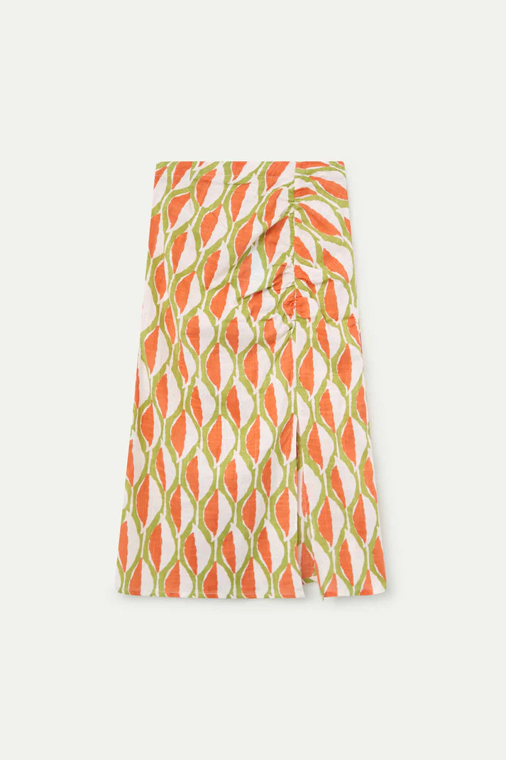 Vestido midi con estampado Aloe