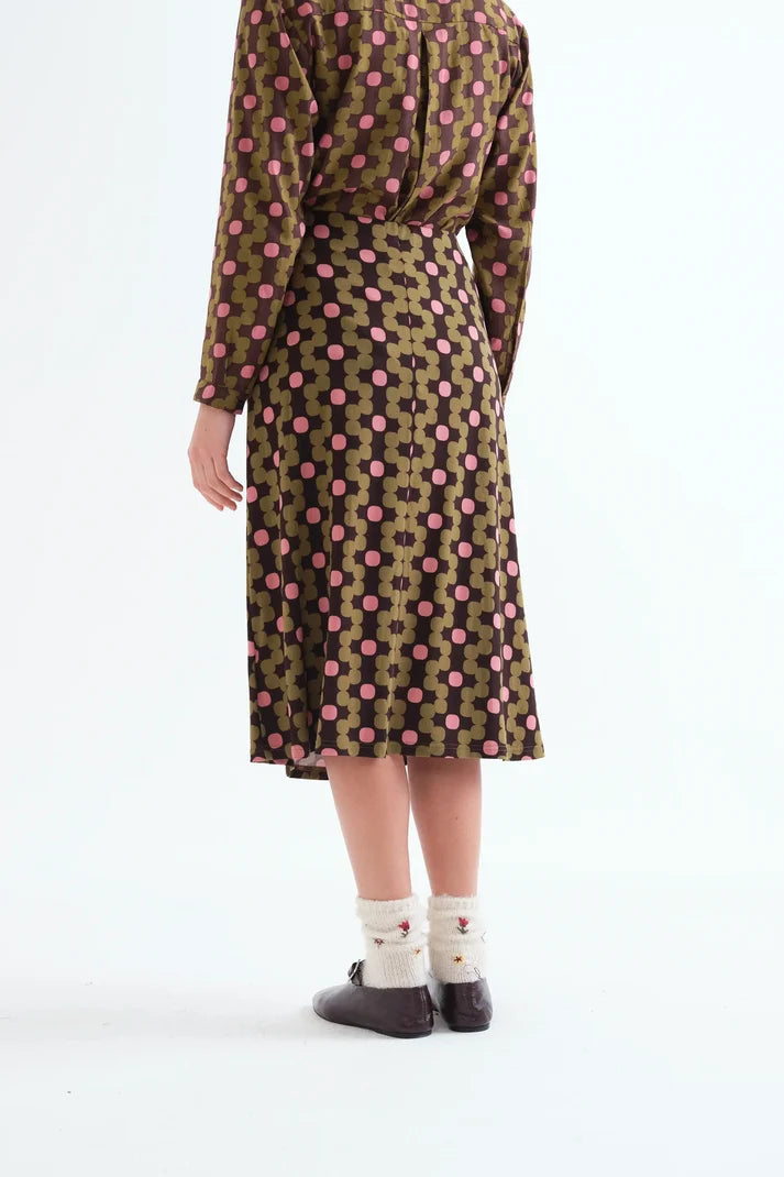 falda midi con estampado aberdeen