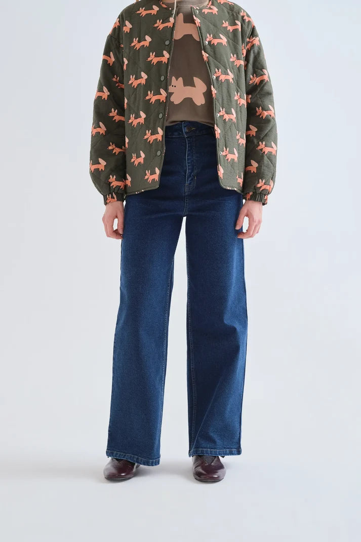 PANTALON VAQUERO AZUL MARINO CON BOLSILLOS CORAZON
