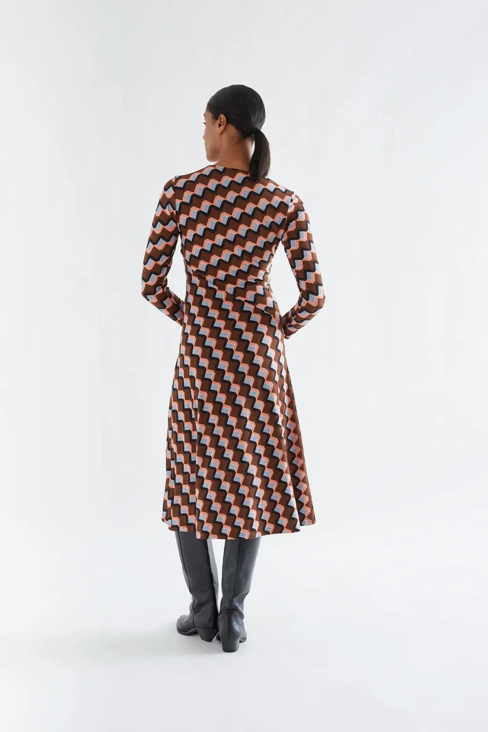 VESTIDO MIDI CON ESTAMPADO SCALA (COMPAÑIA FANTASTICA)