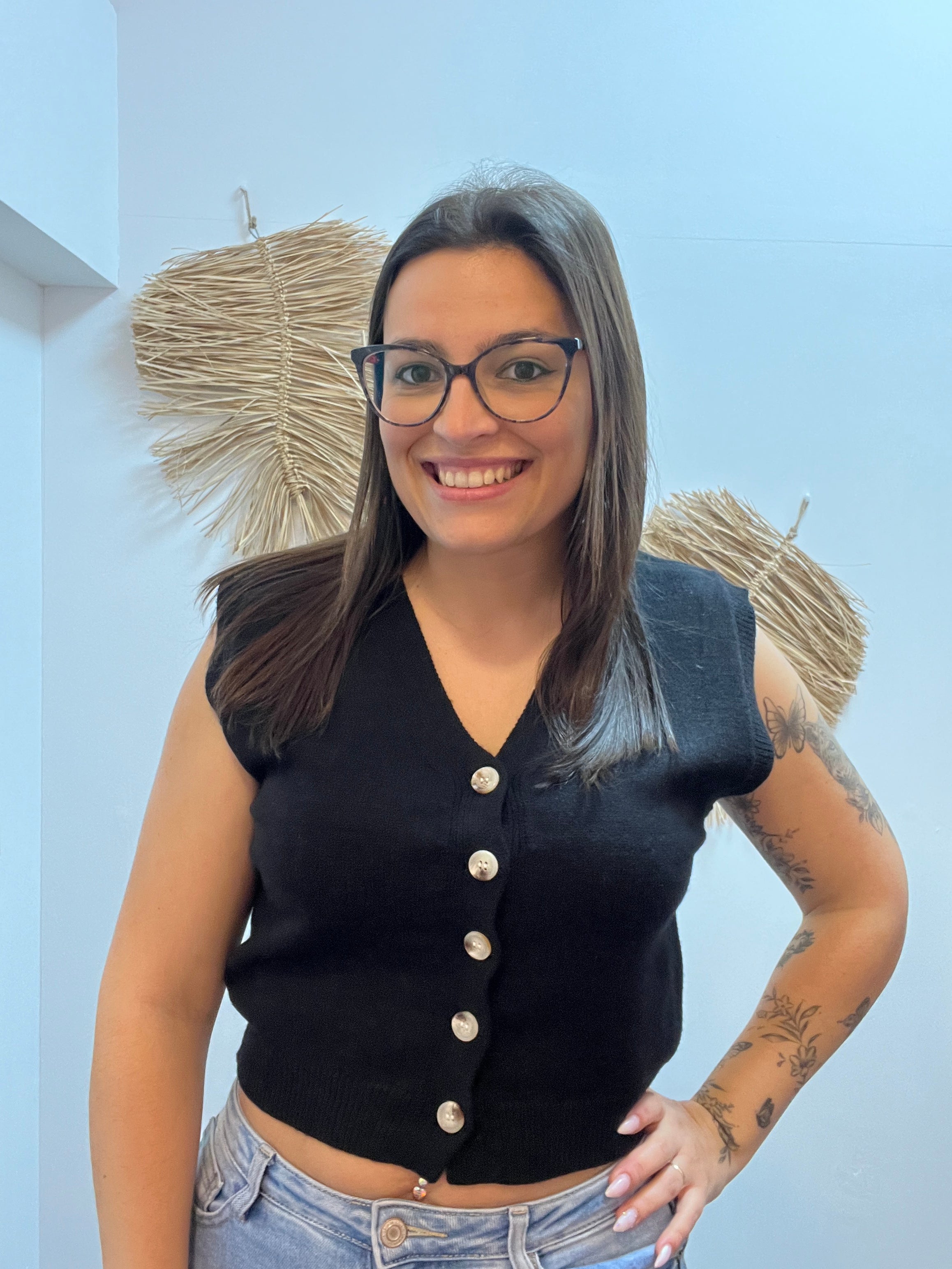 Chaleco crop top (M)