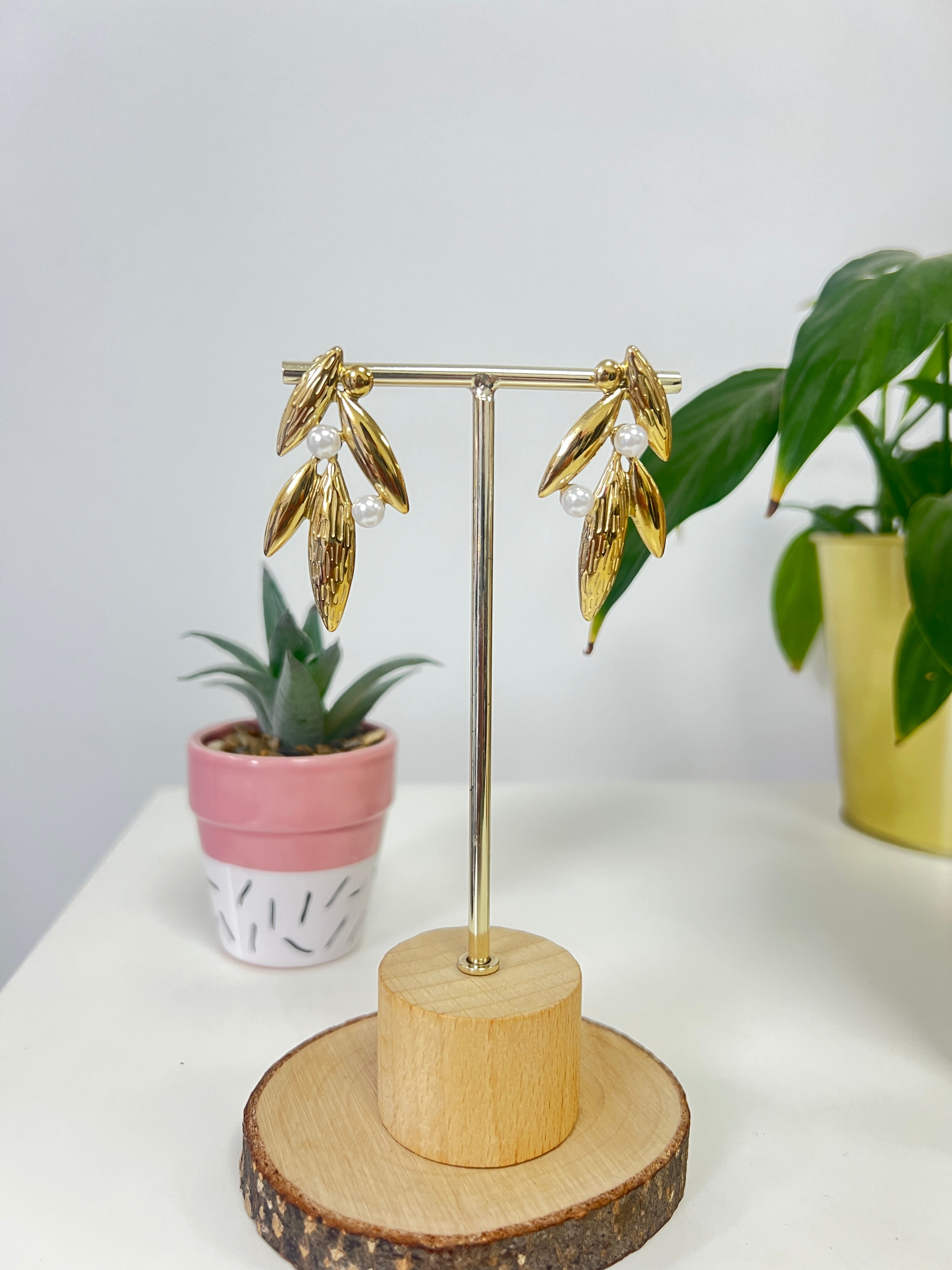 Pendientes Racimo con Perlas