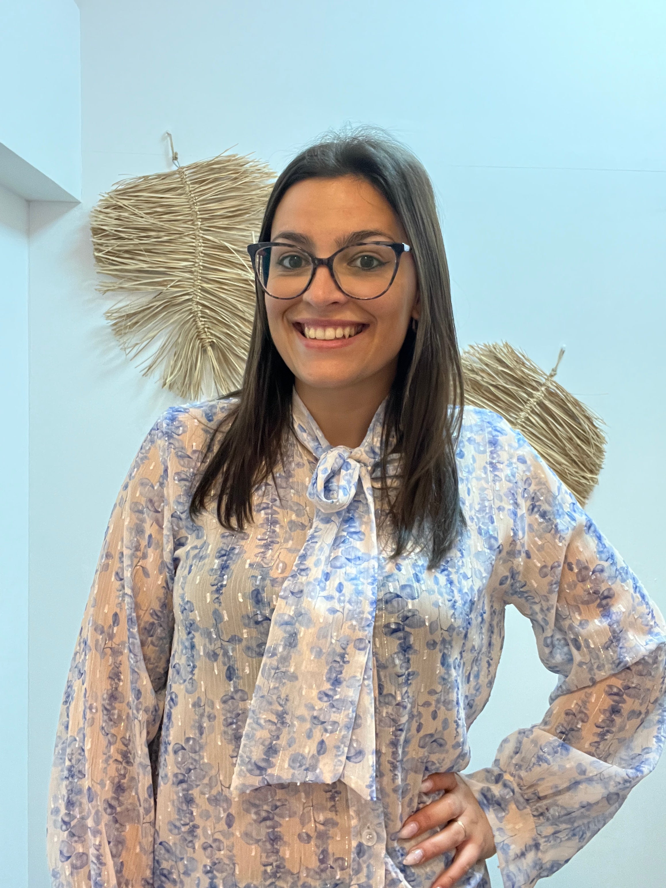 Blusa lazo floral (M)