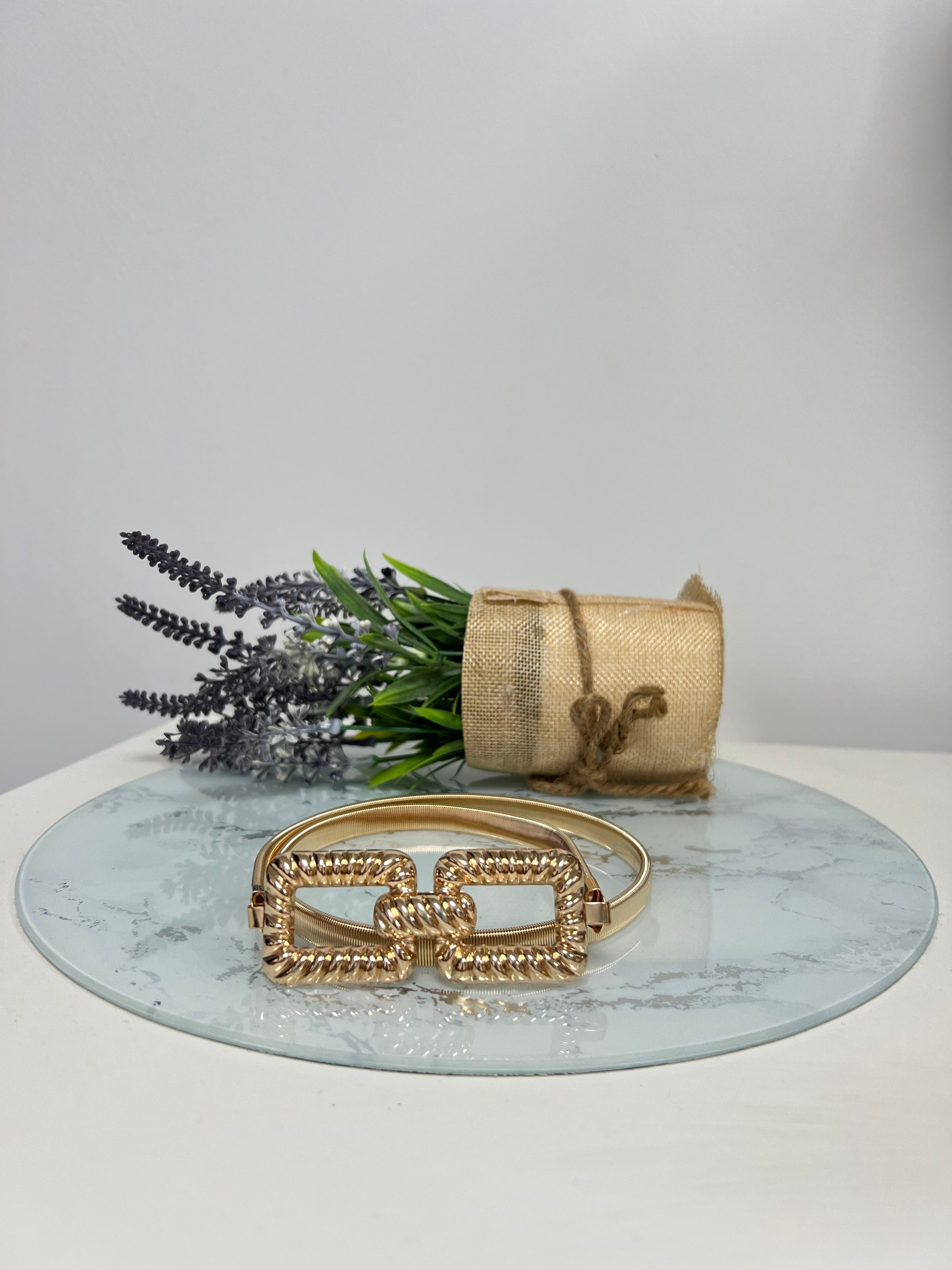 Cinturón doble cuadro